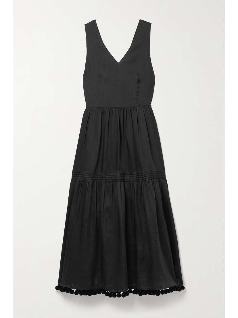 LAFAYETTE 148 Amalia Tiered Ramie And Tencel Lyocell-blend Maxi Dress