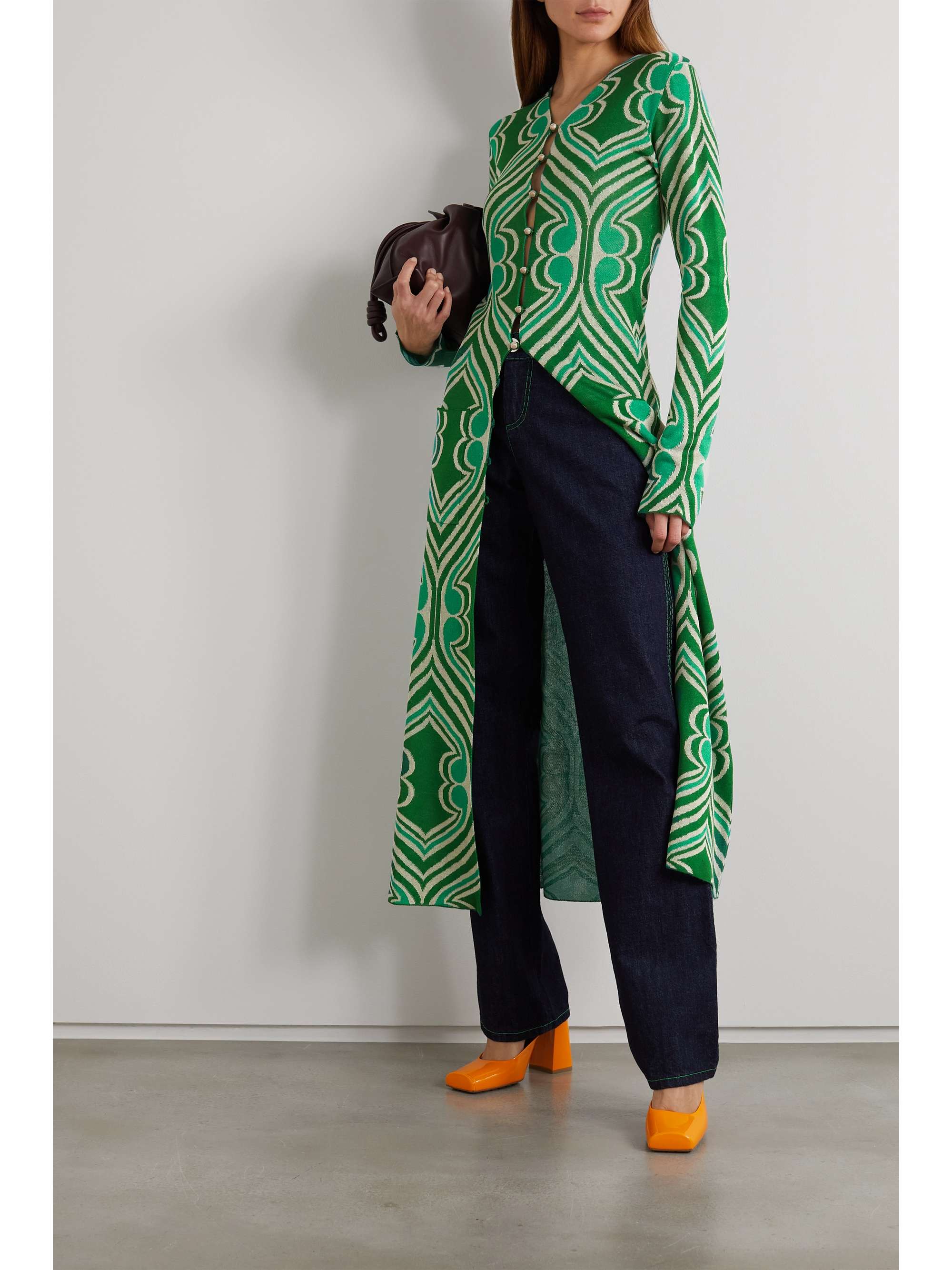 ETRO 提花针织开襟衫