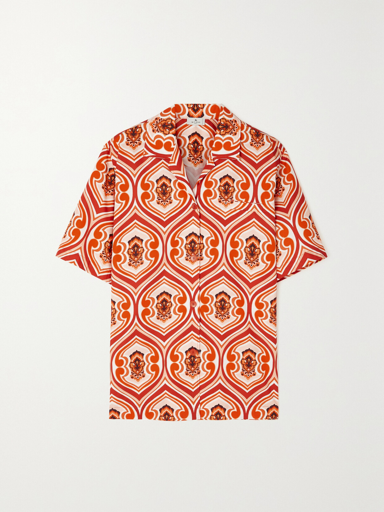 Etro Oversized Printed Cotton-poplin Shirt