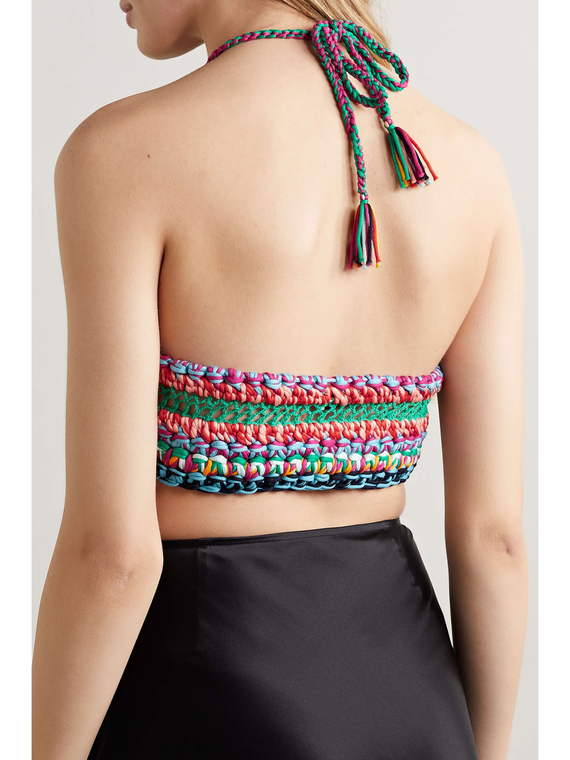 ETRO Verkürztes Neckholder-Oberteil aus Häkelmaterial
