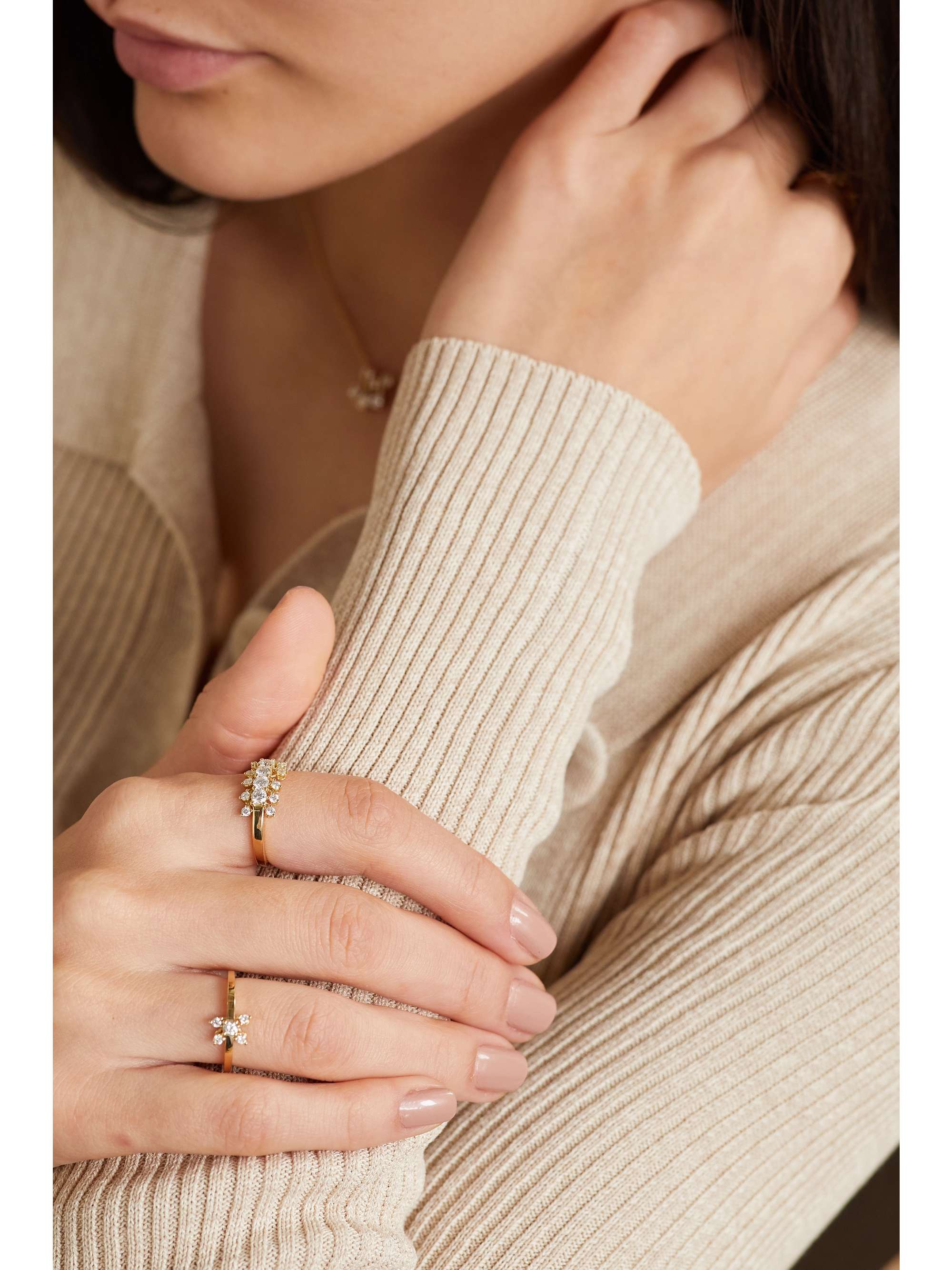 DELFINA DELETTREZ 18-karat gold diamond ring