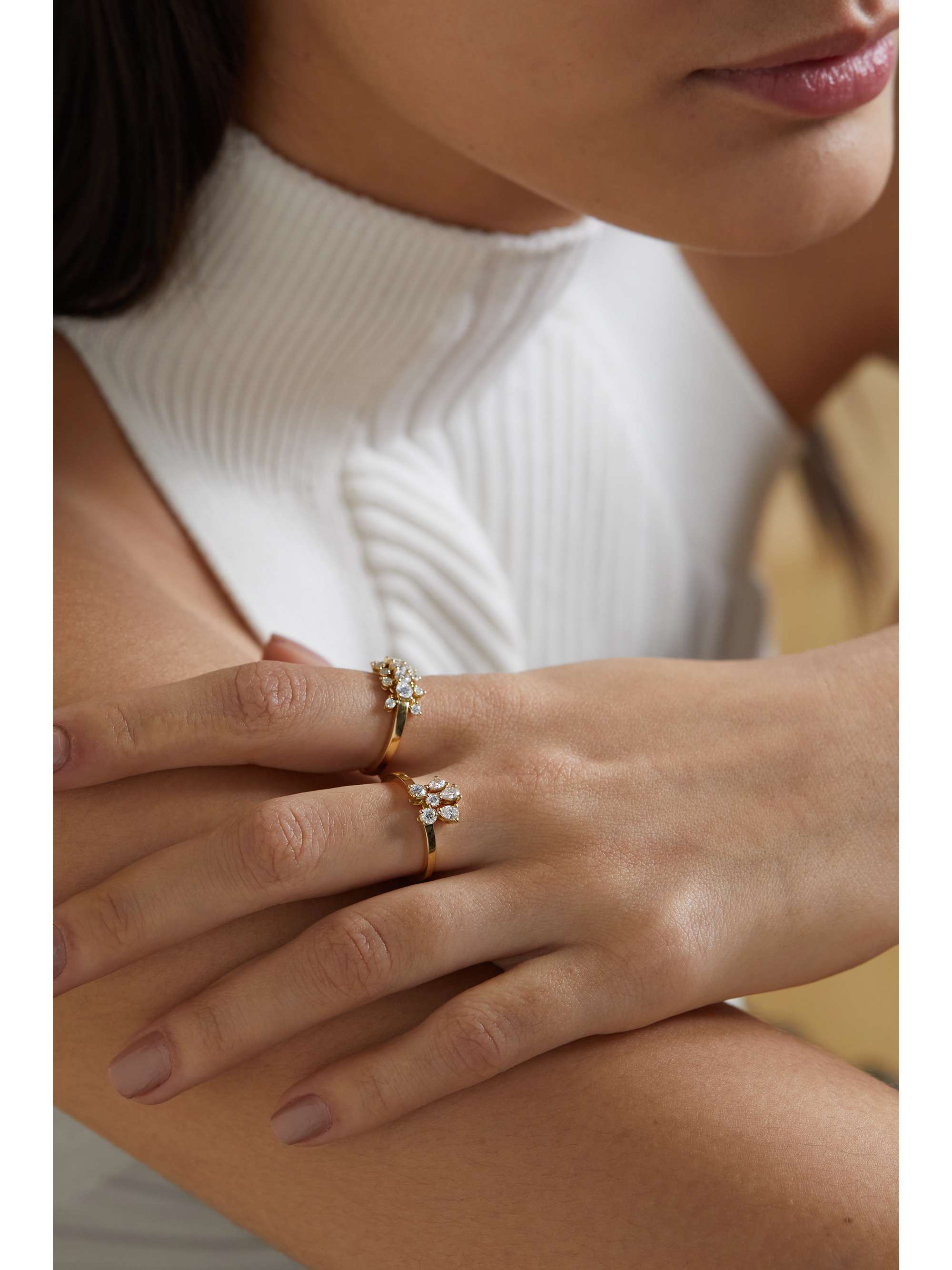DELFINA DELETTREZ 18-karat gold diamond ring