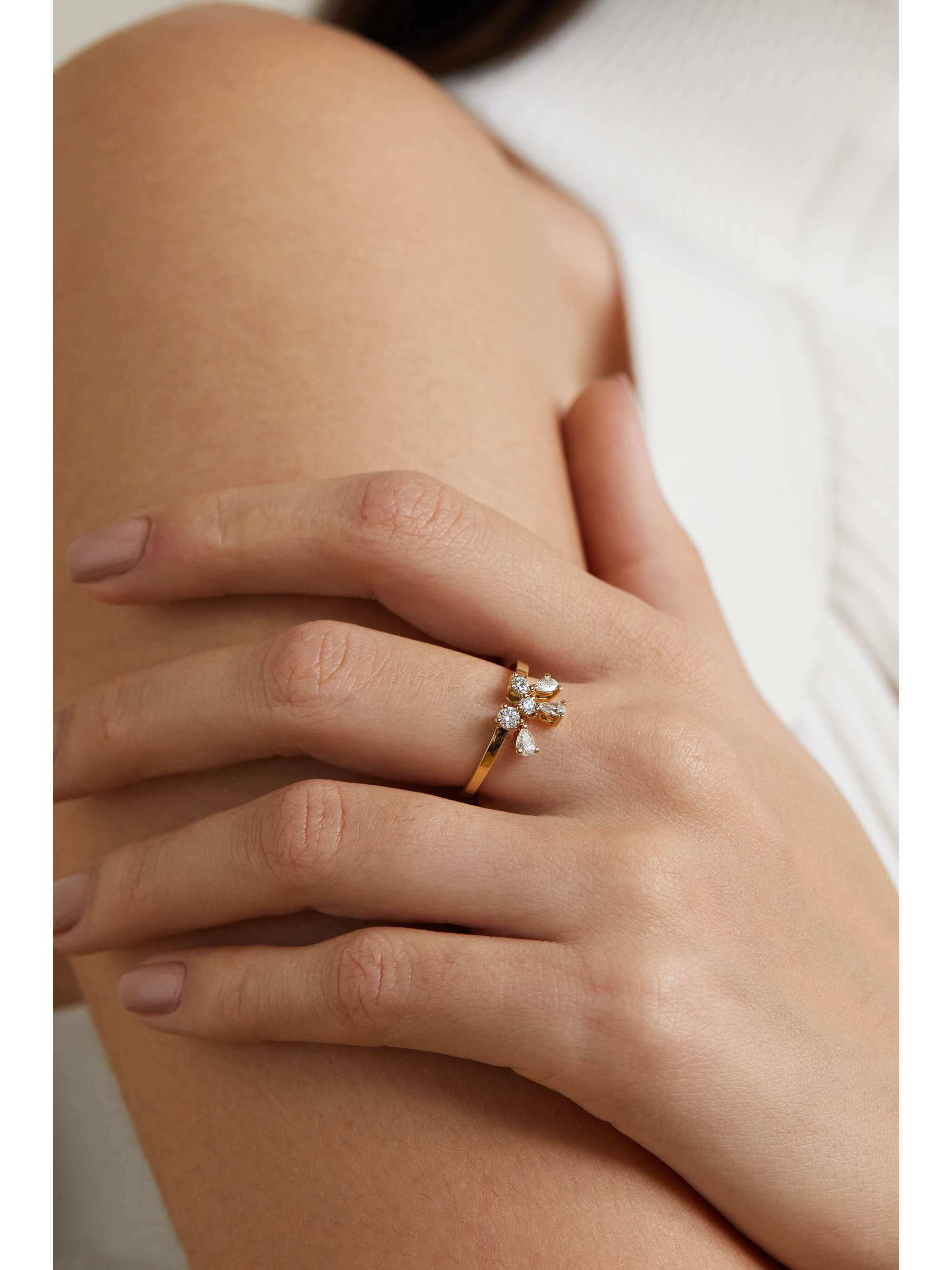 DELFINA DELETTREZ 18-karat gold diamond ring
