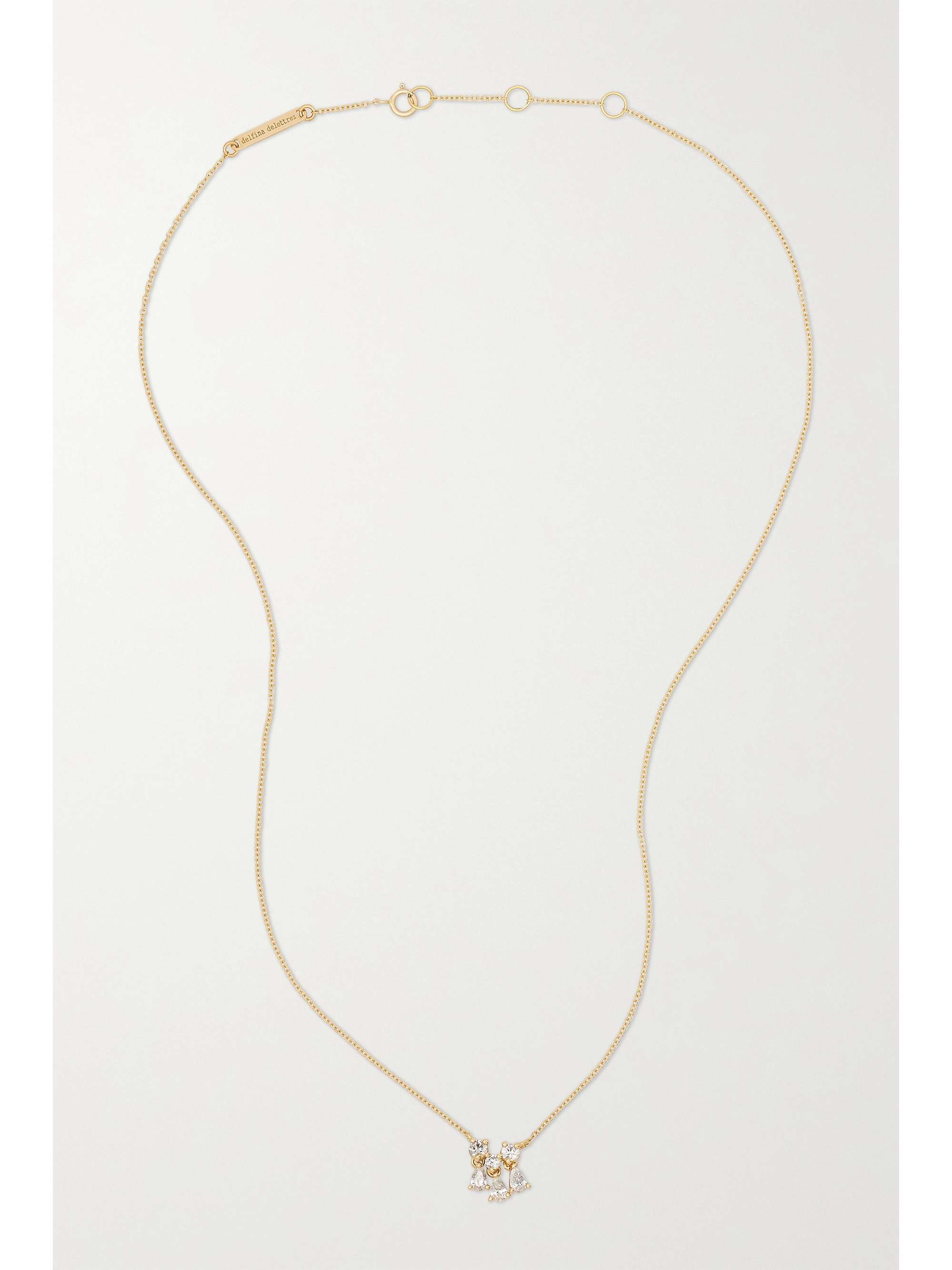 DELFINA DELETTREZ 18-karat gold diamond necklace