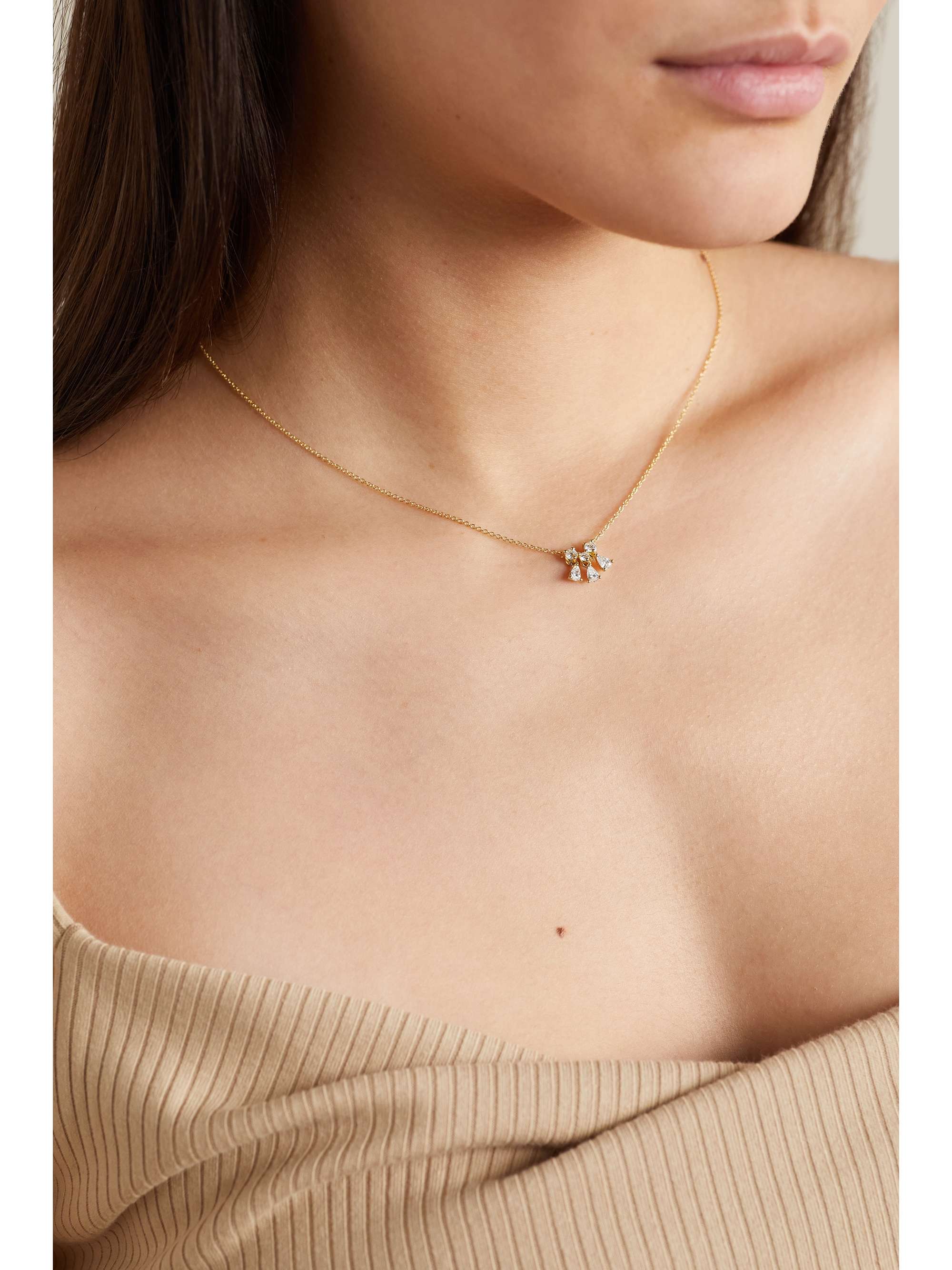 DELFINA DELETTREZ 18-karat gold diamond necklace