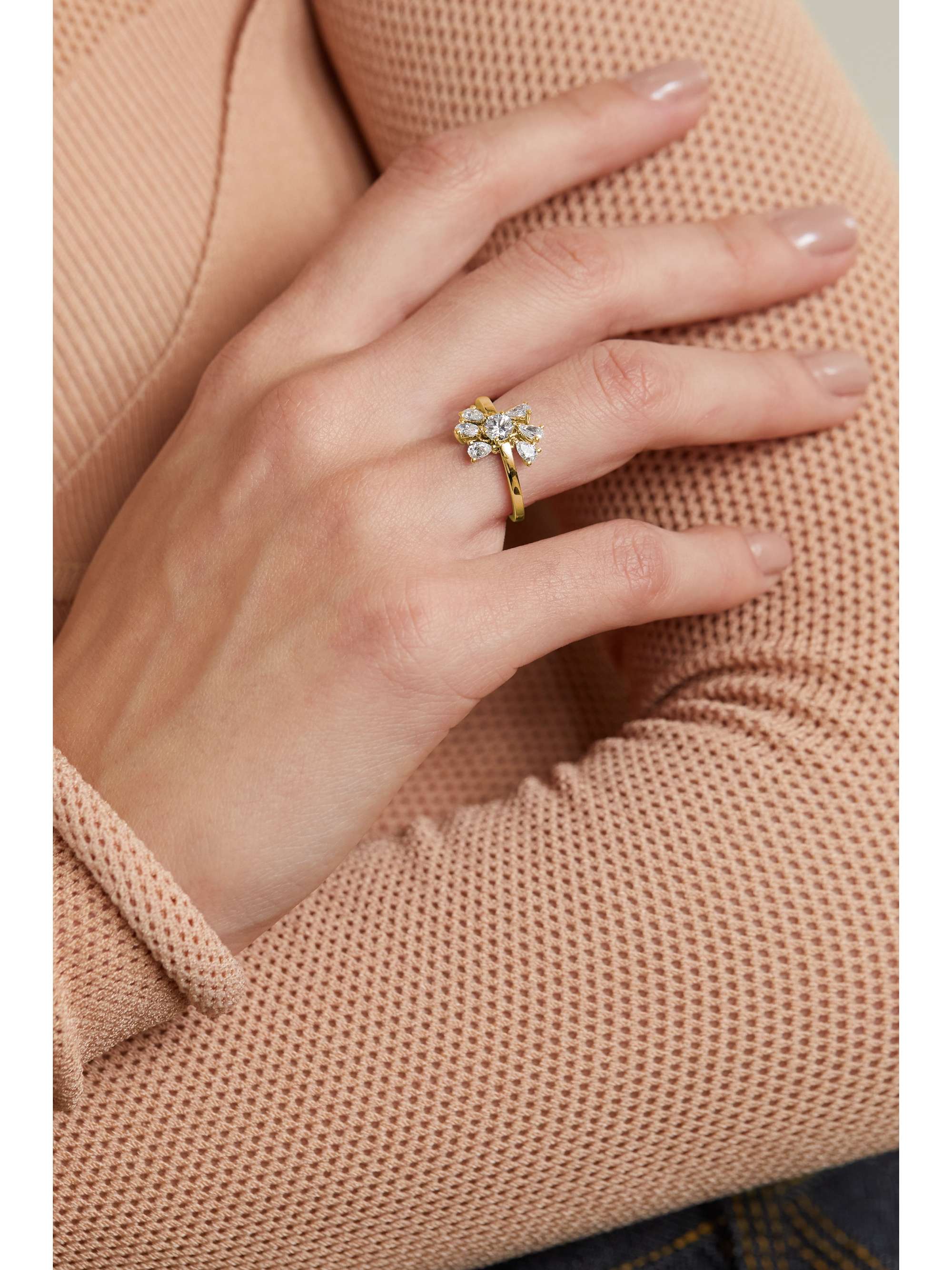 DELFINA DELETTREZ 18-karat white gold diamond ring