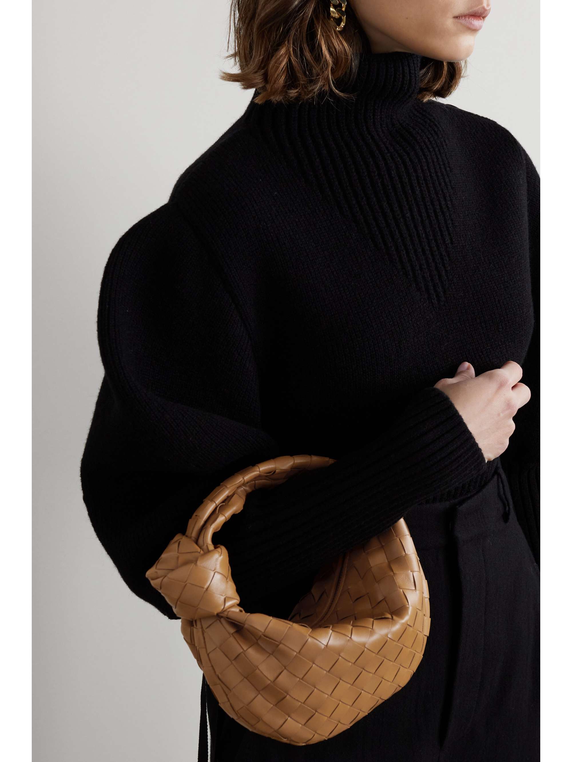 Bottega Veneta - Jodie Mini Knotted Intrecciato Leather Tote - Neutrals - One Size - Net A Porter