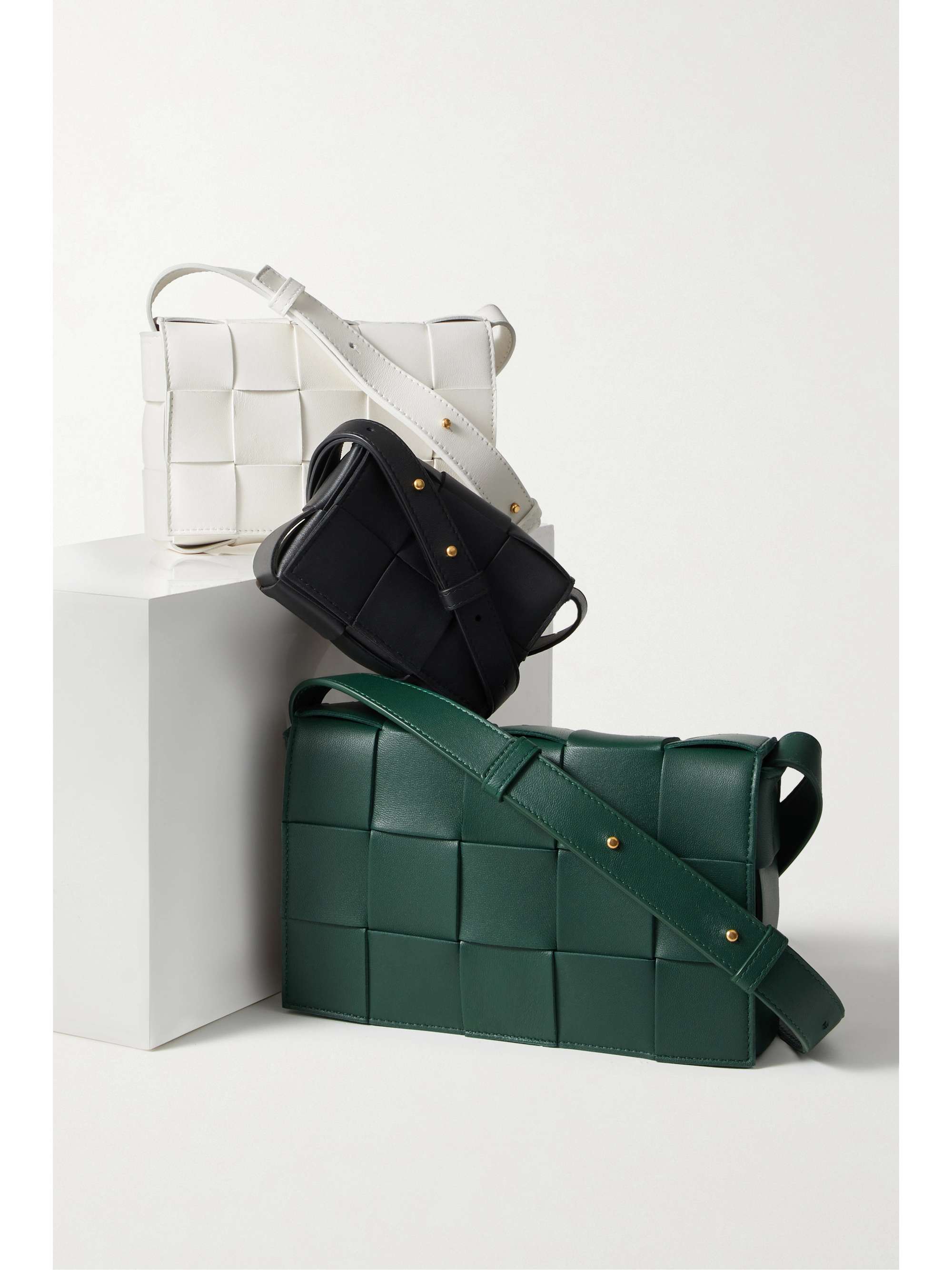 BOTTEGA VENETA Cassette intrecciato textured-leather shoulder bag