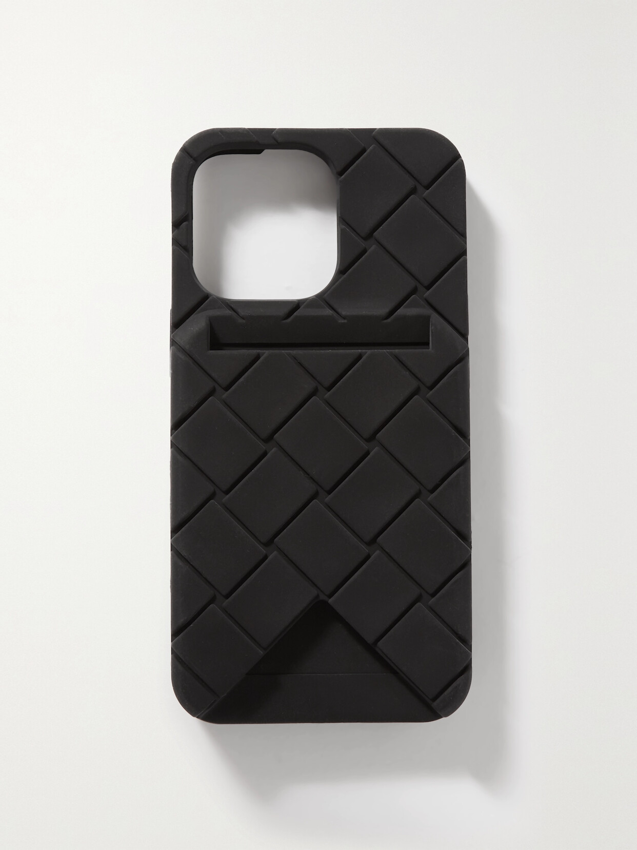Bottega Veneta Intrecciato Rubber Iphone 13 Case In Black