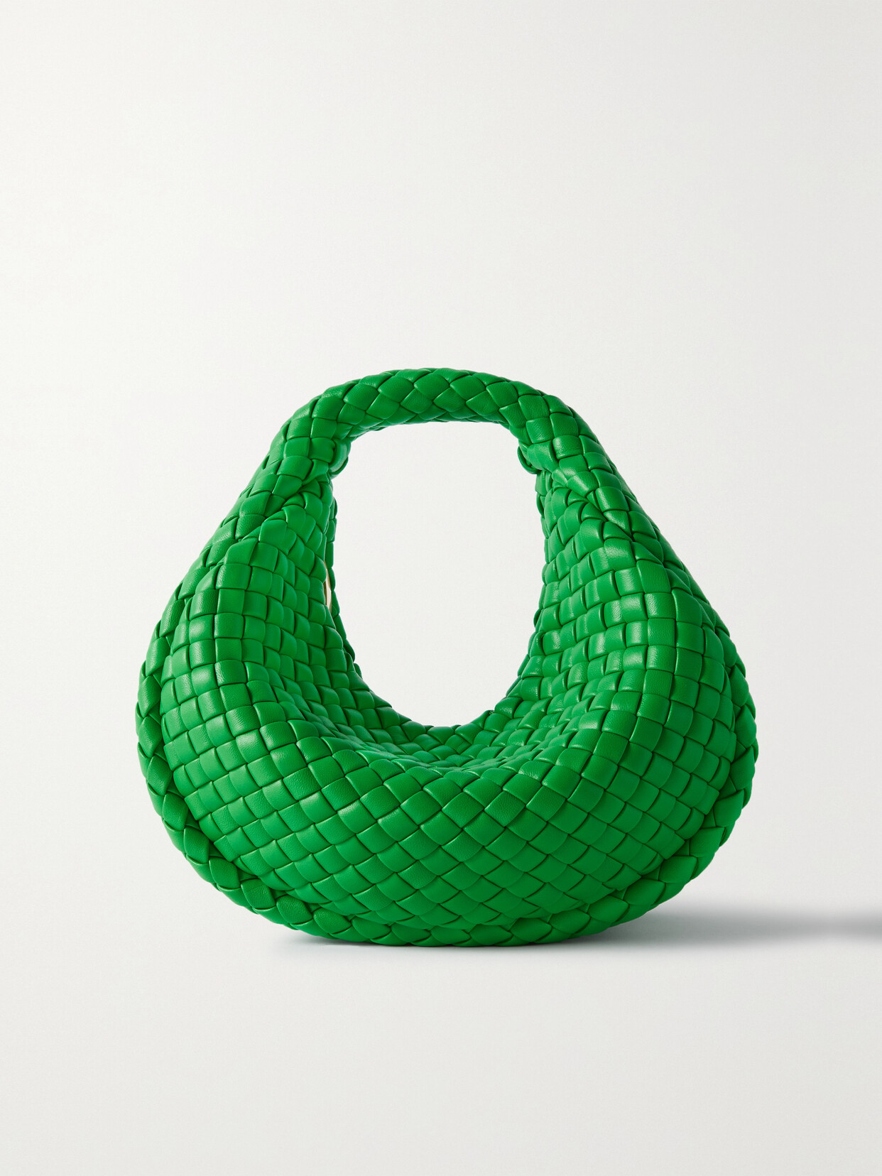 Shop Bottega Veneta Jodie Mini Intrecciato Leather Tote In Green