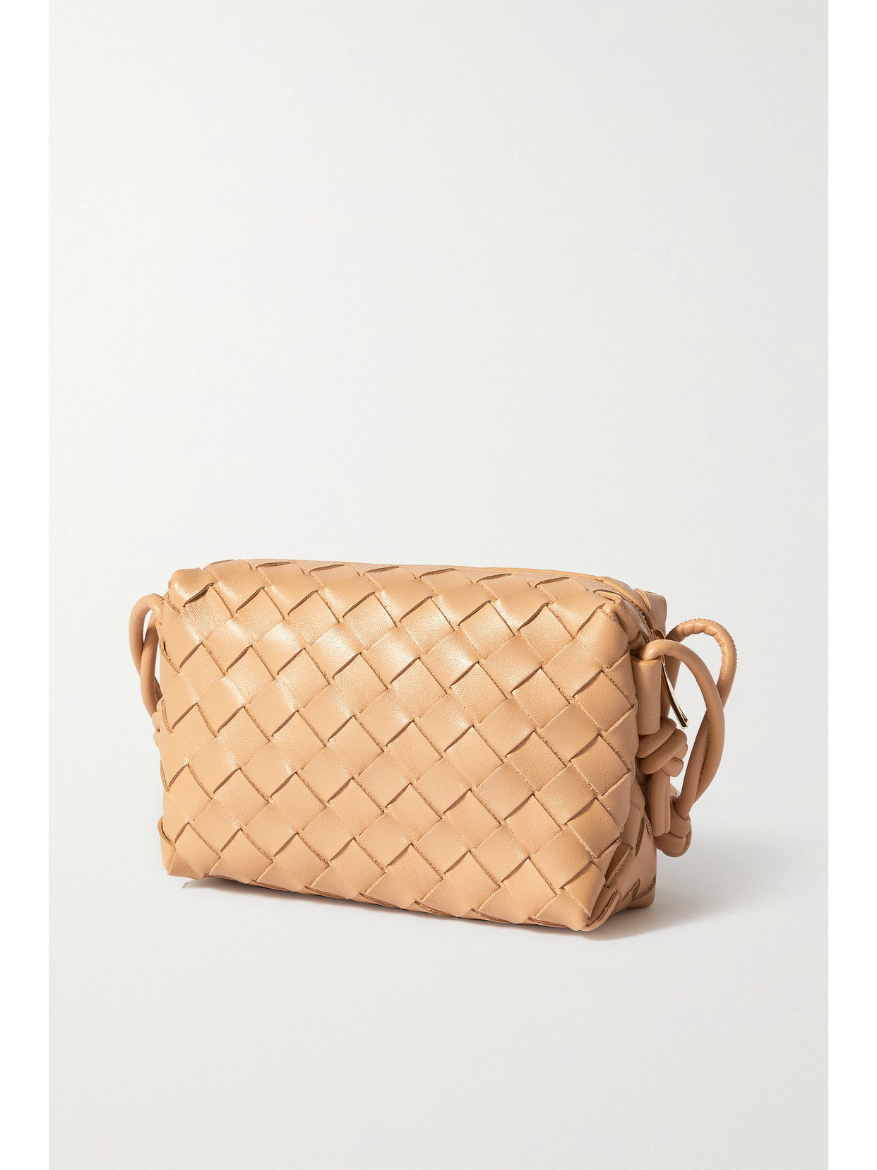 Bottega Veneta Loop Mini Intrecciato Leather Shoulder Bag In Neutrals