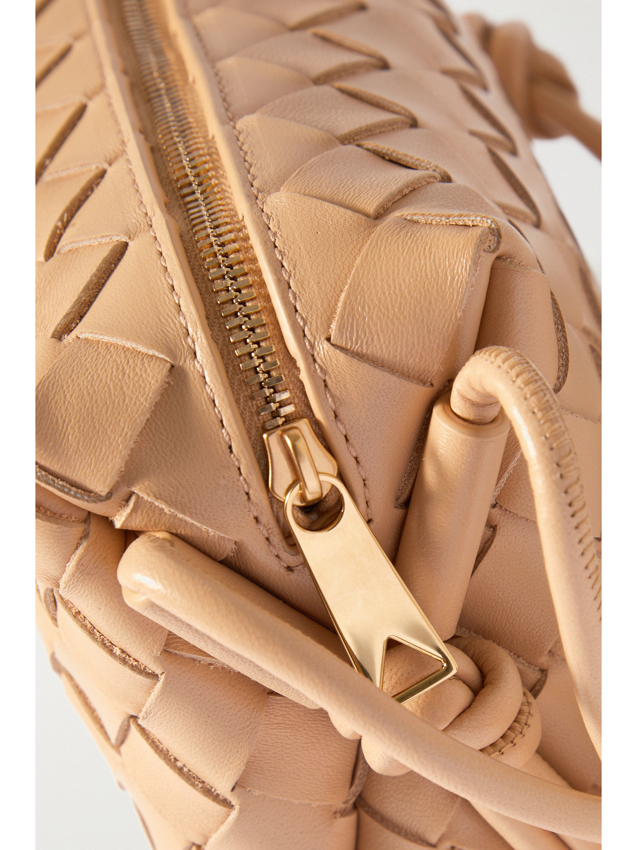 Bottega Veneta Loop Mini Intrecciato Leather Shoulder Bag In Neutrals
