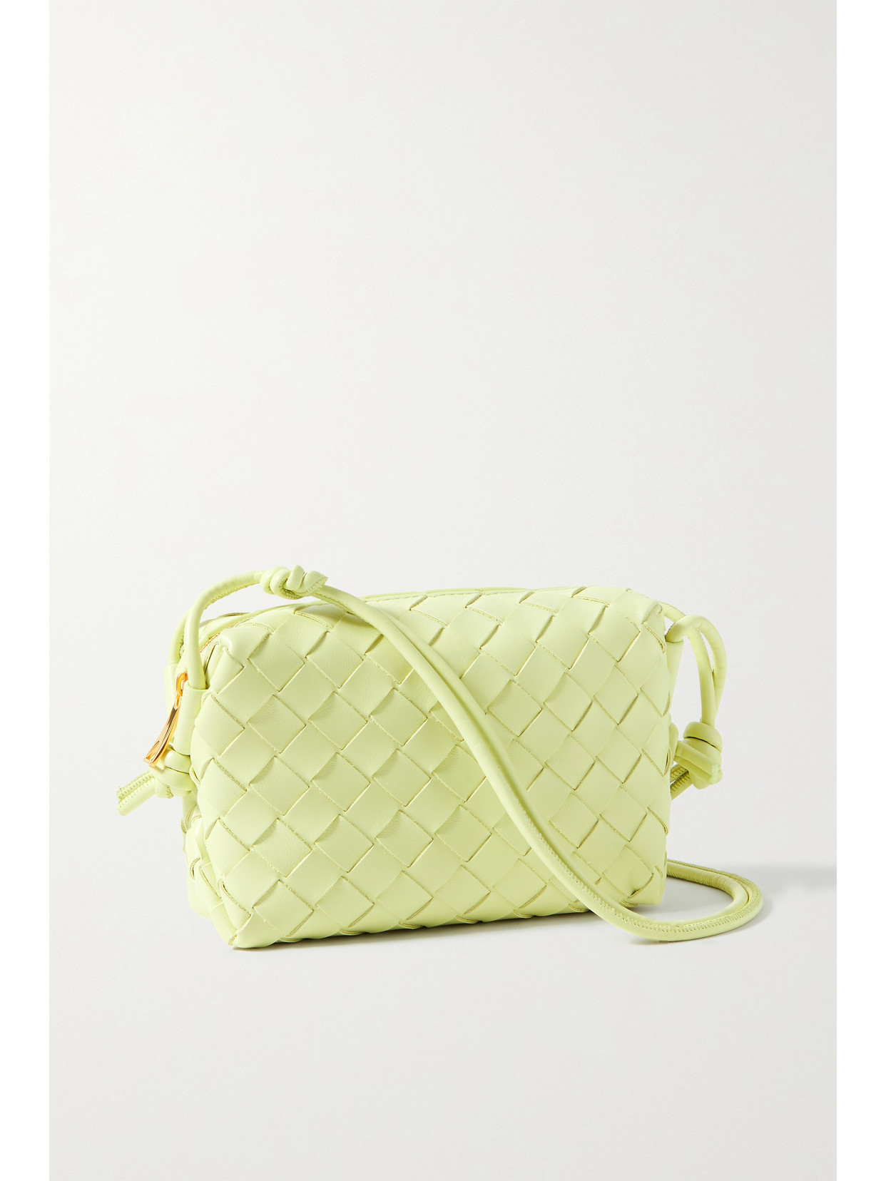 BOTTEGA VENETA LOOP MINI INTRECCIATO LEATHER SHOULDER BAG
