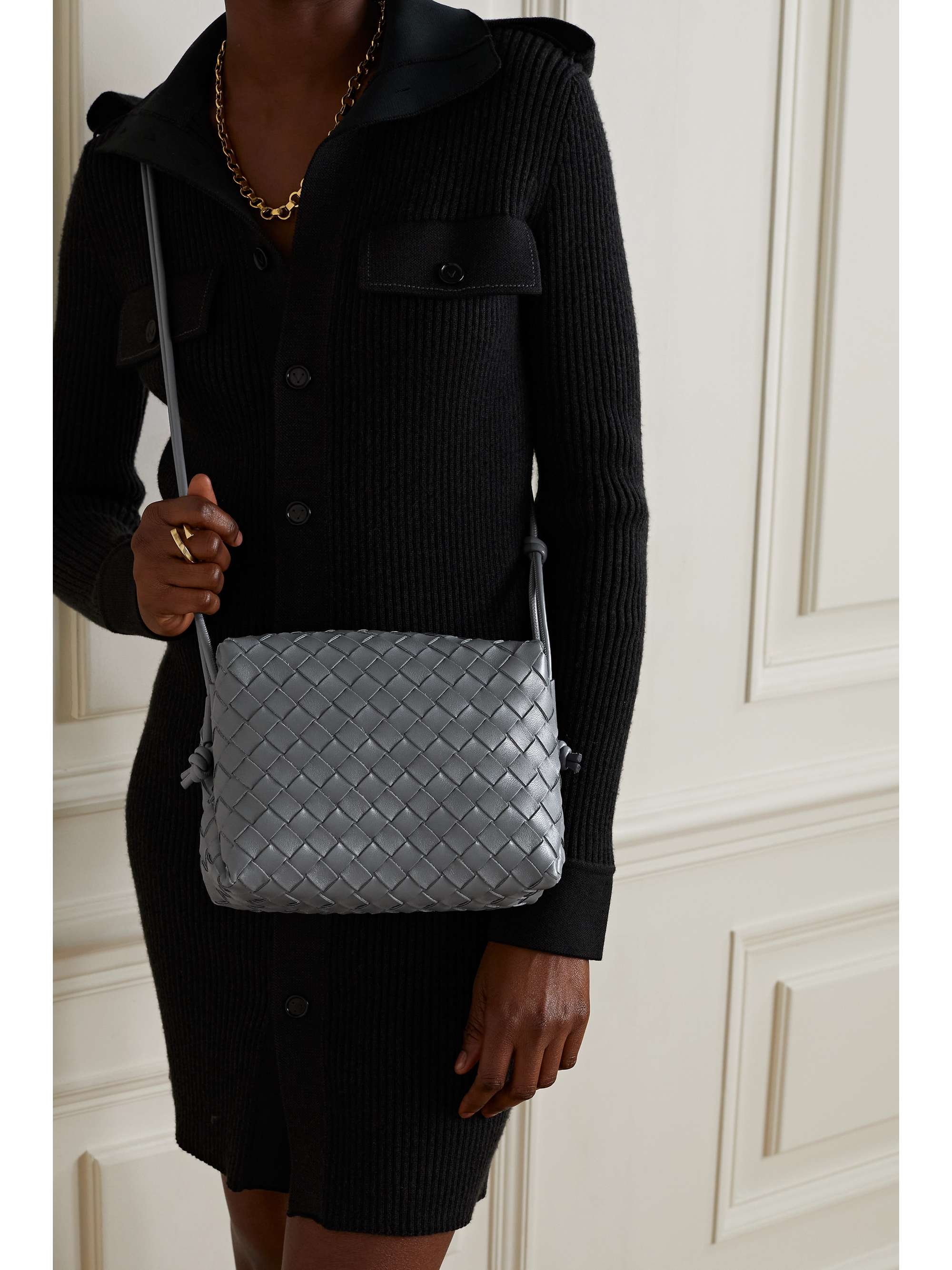 BOTTEGA Loop small intrecciato leather shoulder bag NETAPORTER
