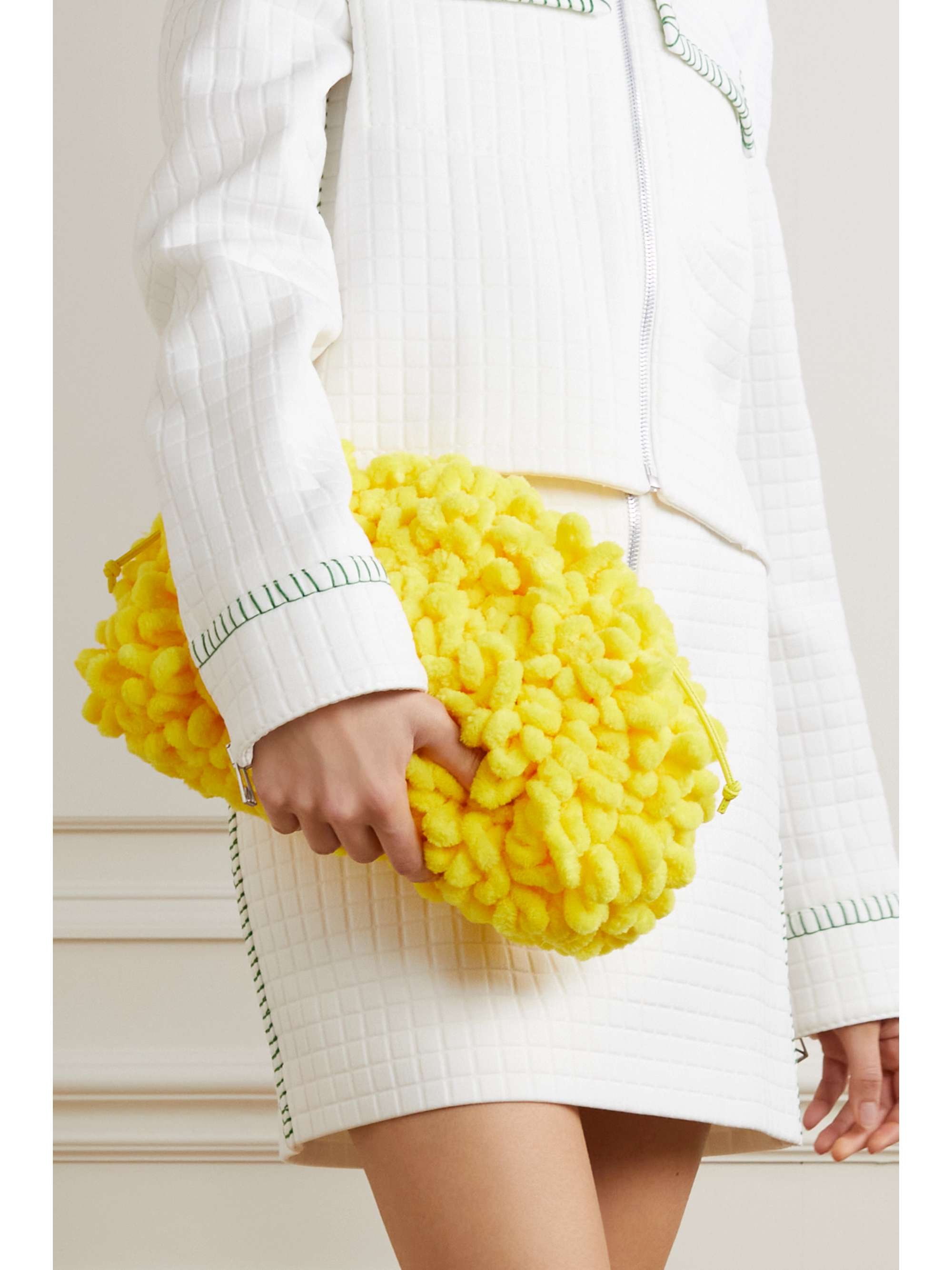 The Pouch mini chenille clutch