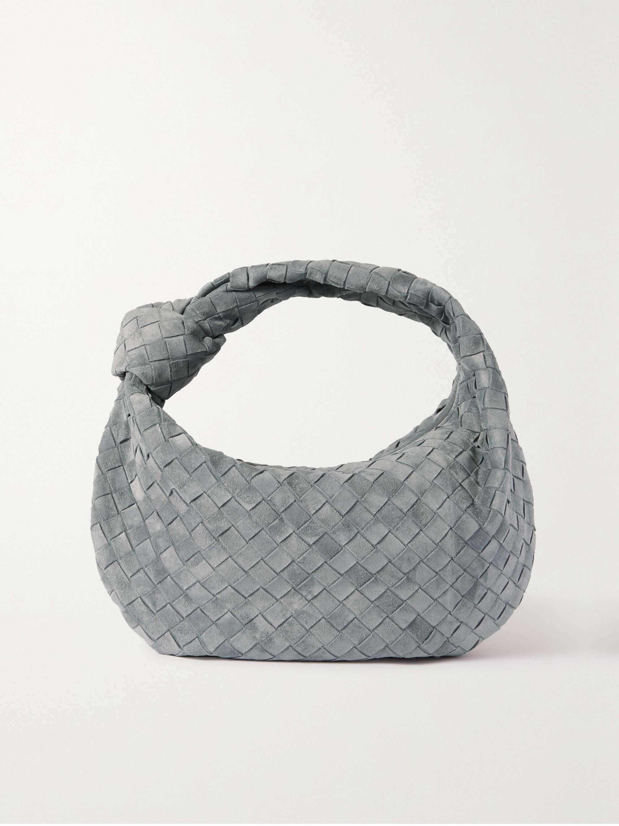 BOTTEGA VENETA Jodie Teen knotted intrecciato suede tote | NET-A-PORTER