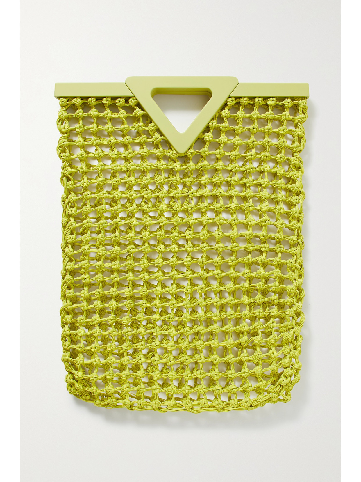 Bottega Veneta Green Point Top Handle Bag In Yellow