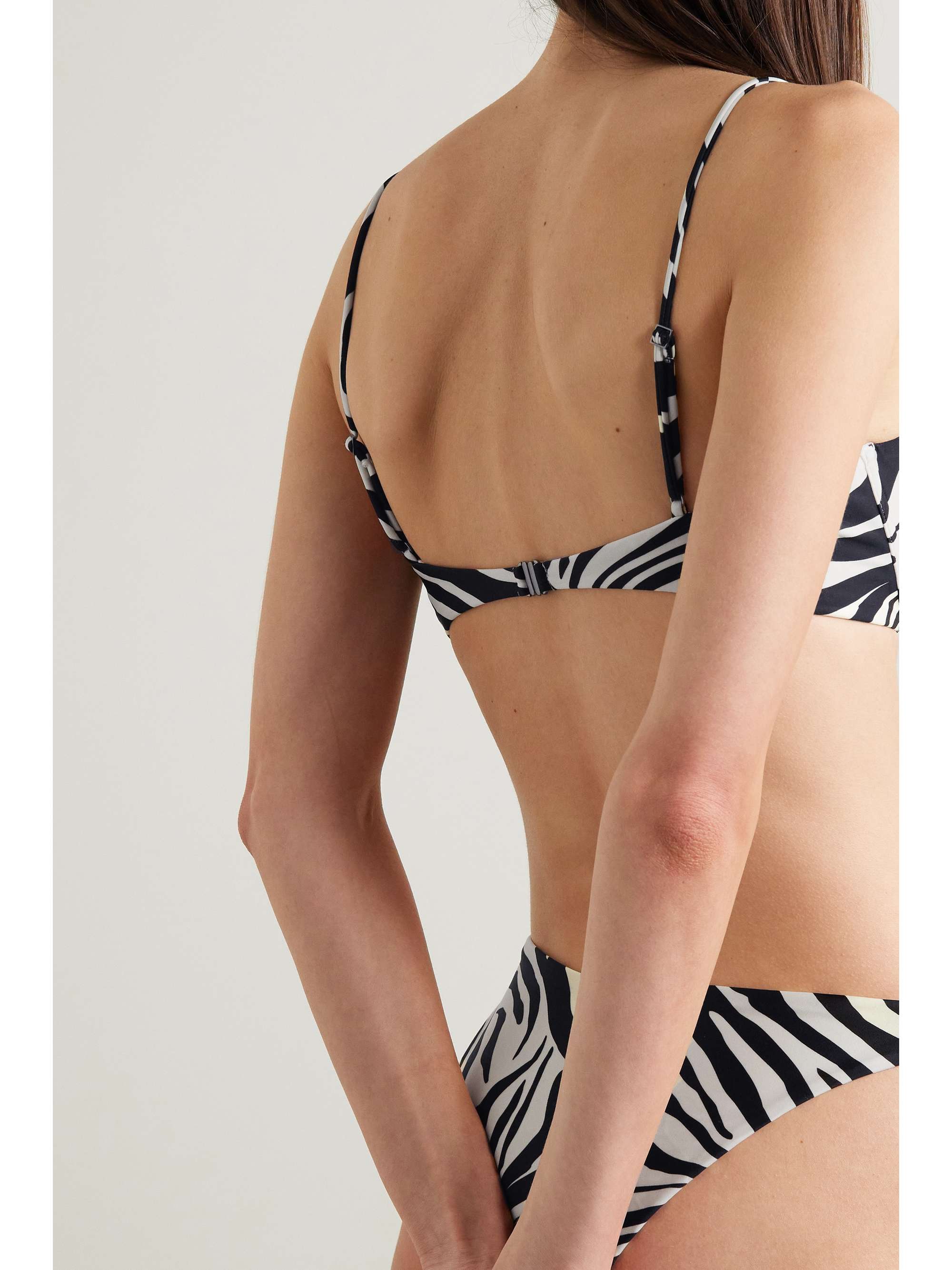 HAIGHT Ligia zebra-print underwired bikini top