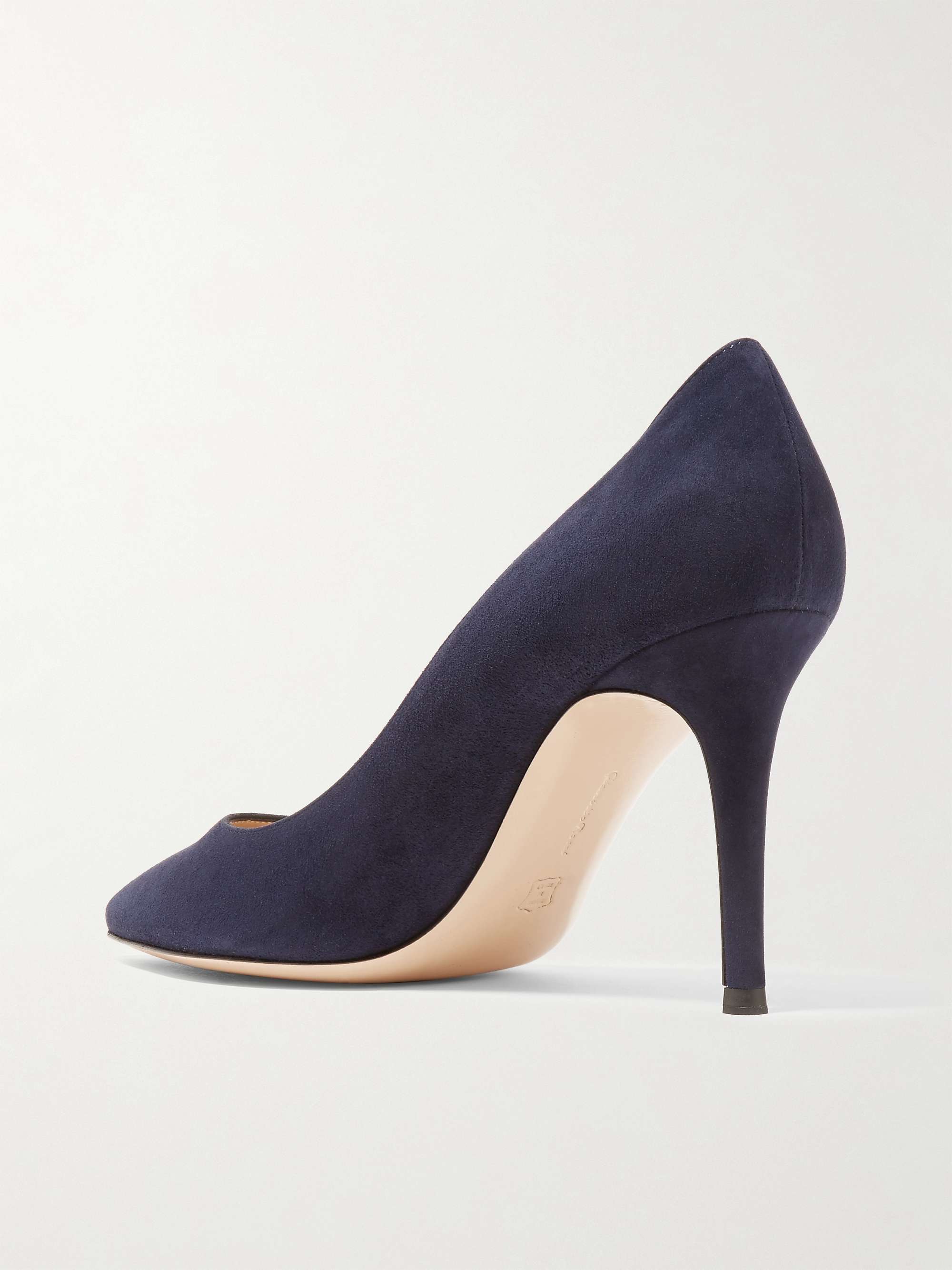 GIANVITO ROSSI 85 suede pumps | NET-A-PORTER