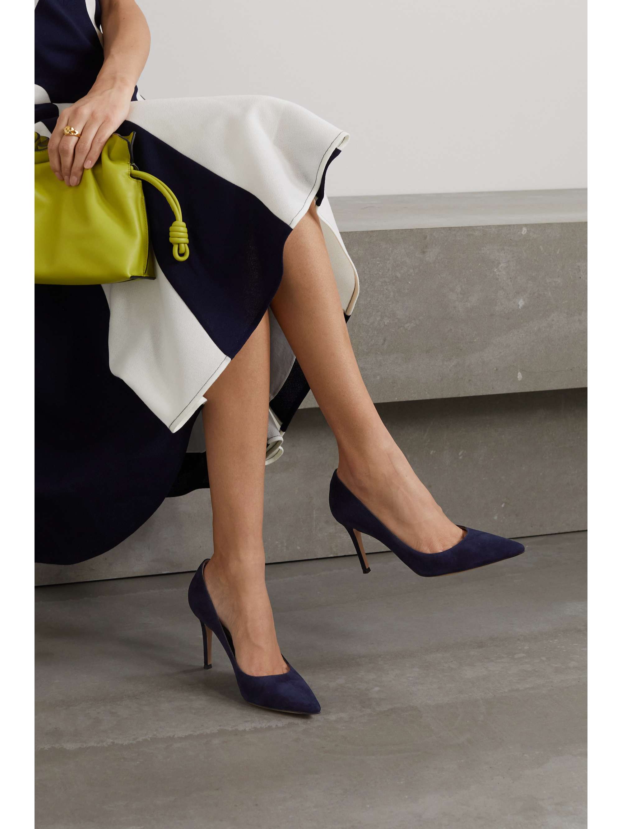 GIANVITO ROSSI 85 leather pumps