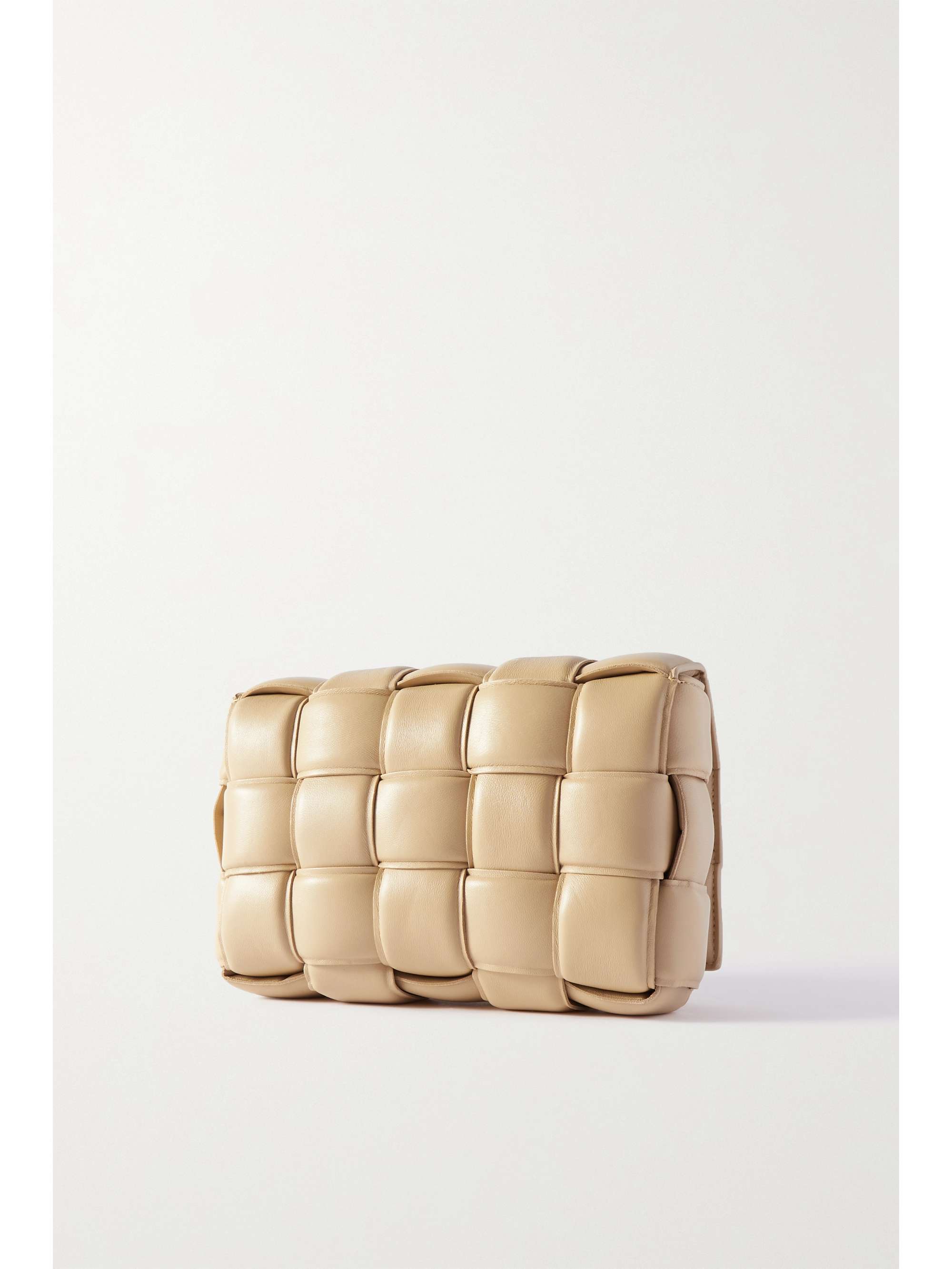 BOTTEGA VENETA Cassette padded intrecciato iridescent leather shoulder bag