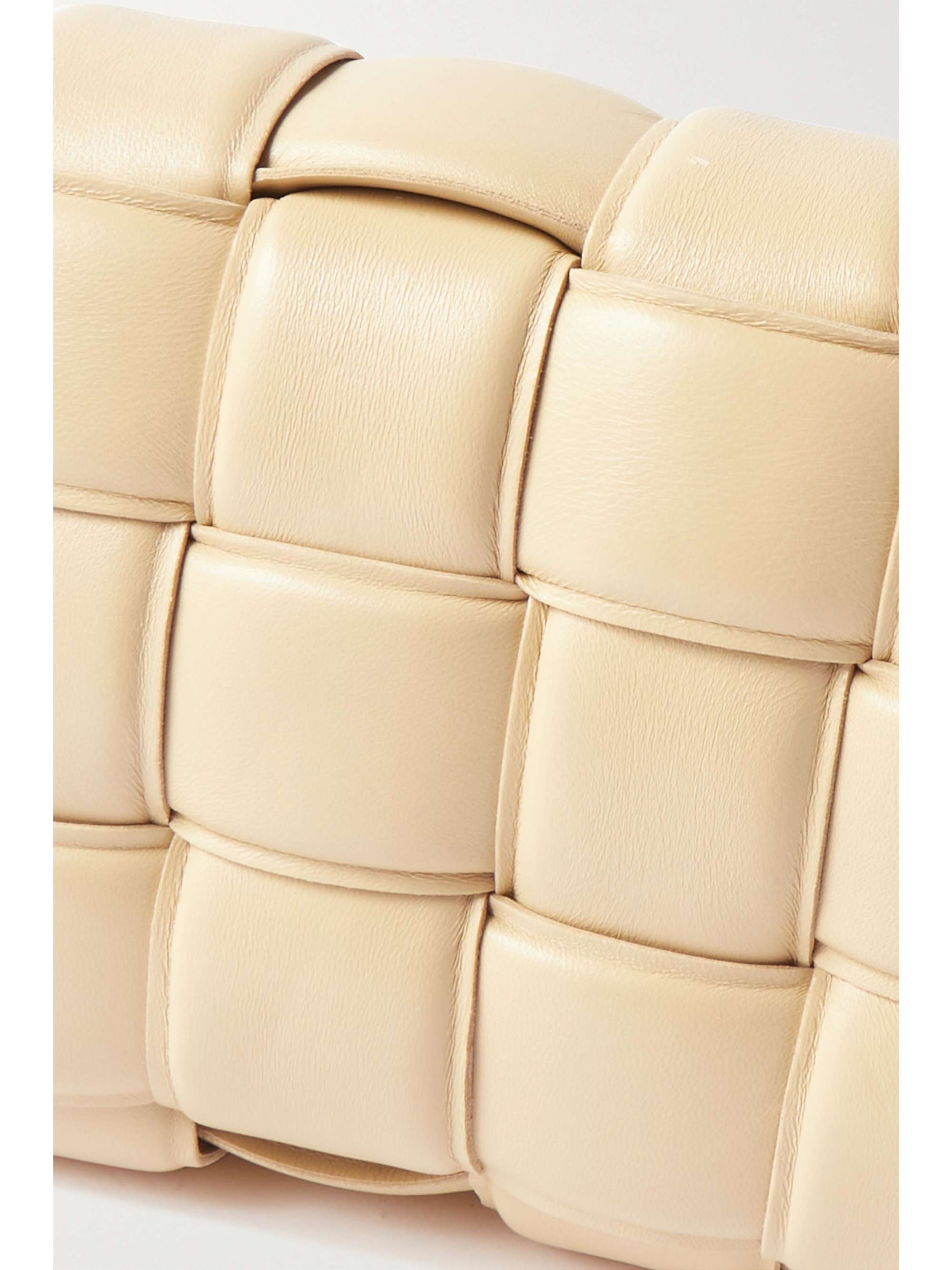 BOTTEGA VENETA Cassette padded intrecciato iridescent leather shoulder bag