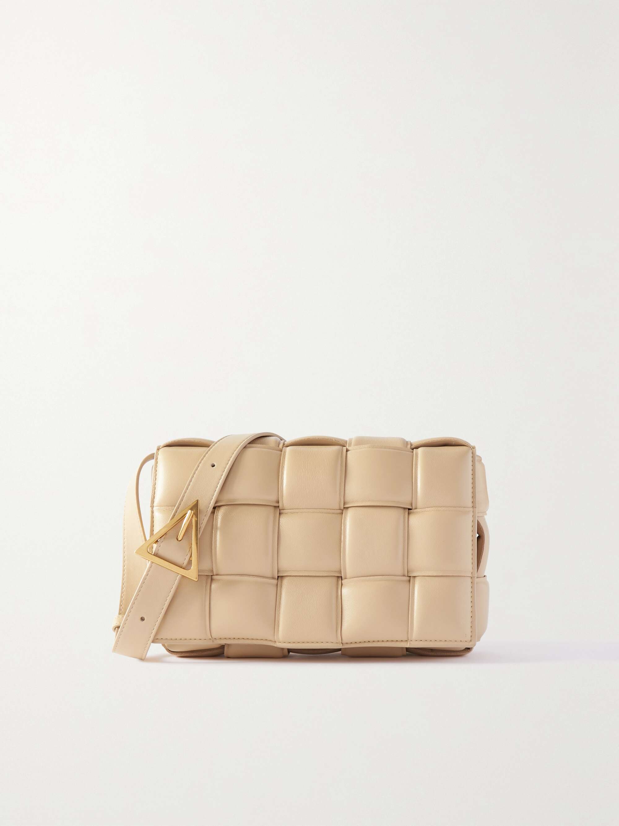 Bottega Veneta Intrecciato Crossbody Bag Beige in Leather with Gold-tone -  US