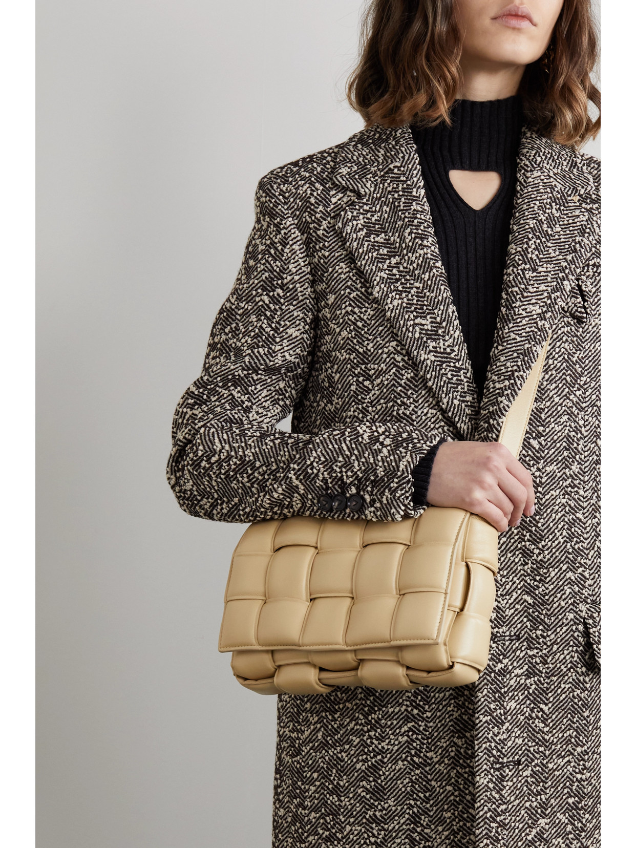 Bottega Veneta The Cassette Padded Leather Crossbody Bag In Brown