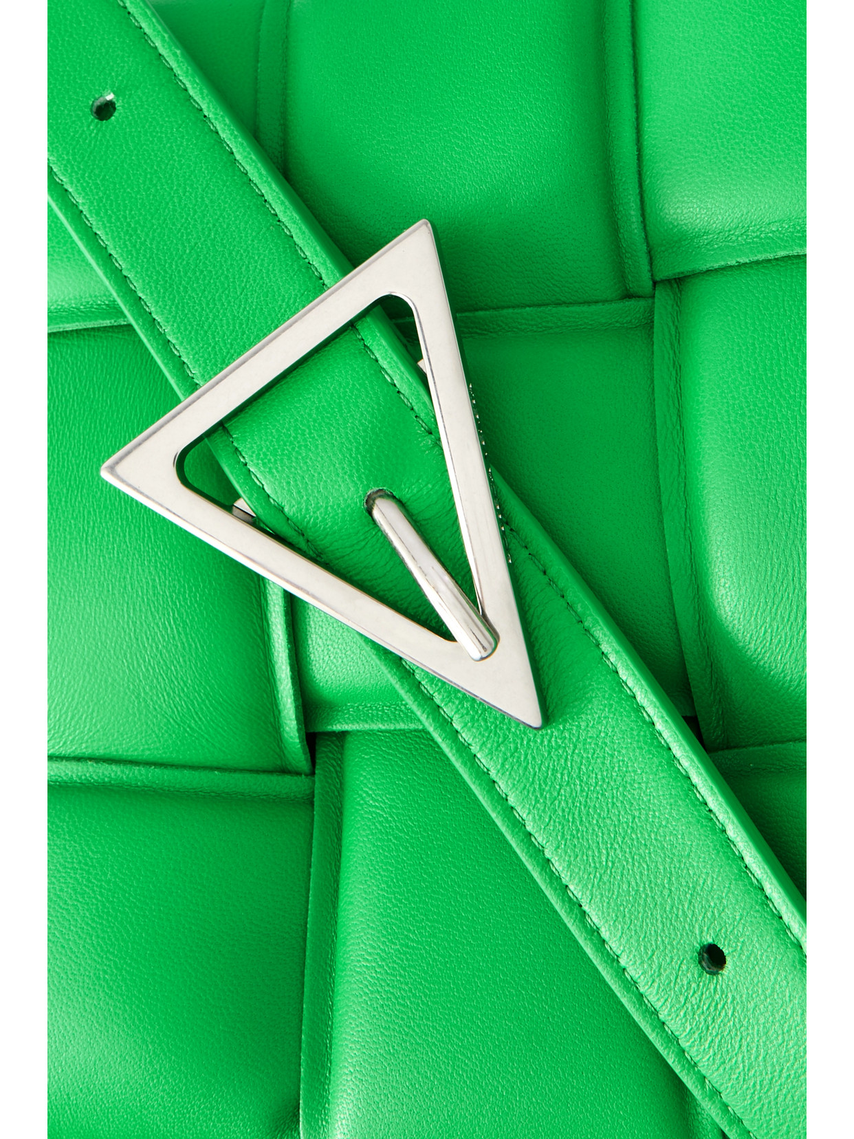 Bottega Veneta Cassette Padded Intrecciato Leather Shoulder Bag In Green