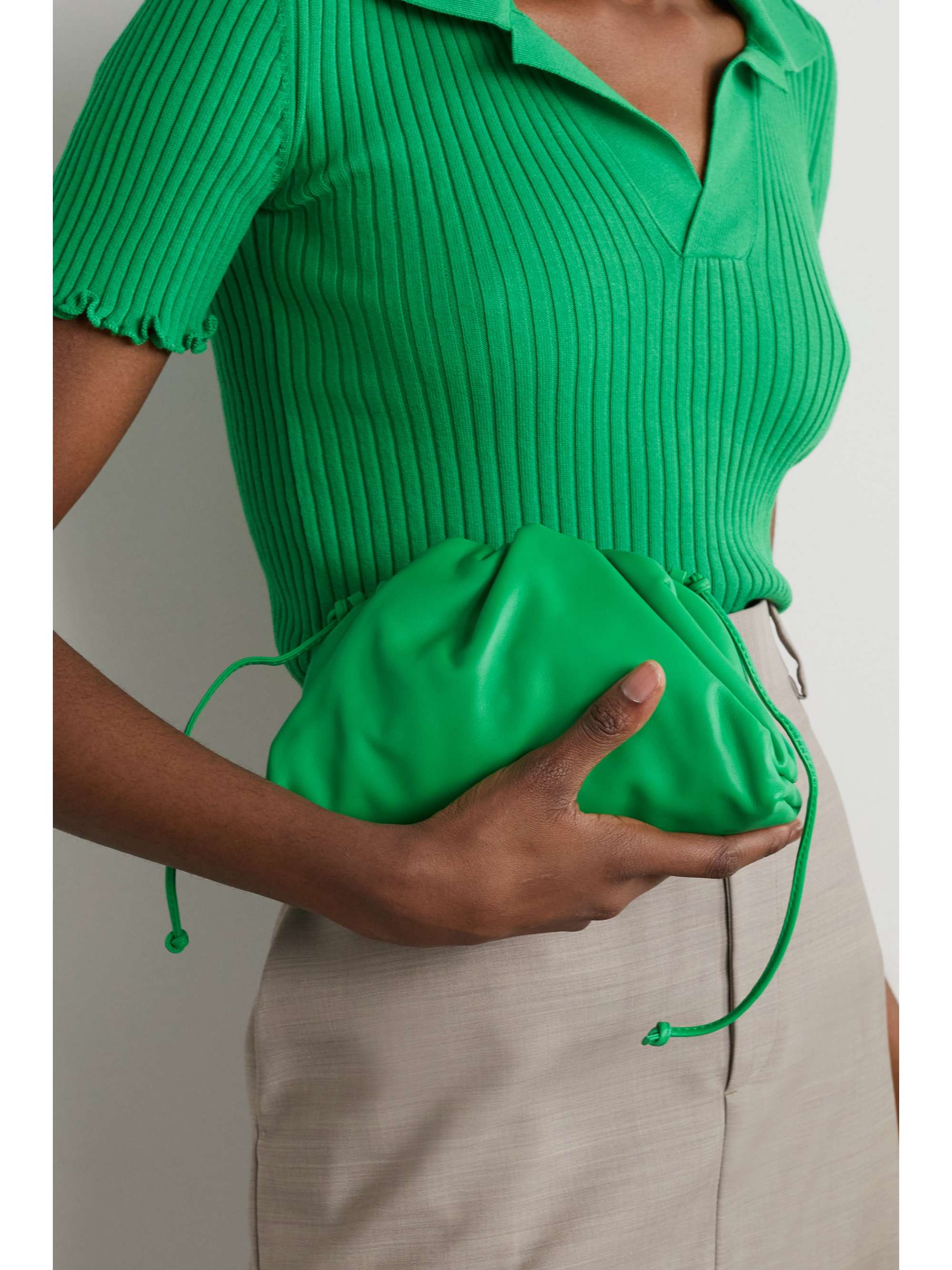 BOTTEGA VENETA The Pouch mini leather clutch