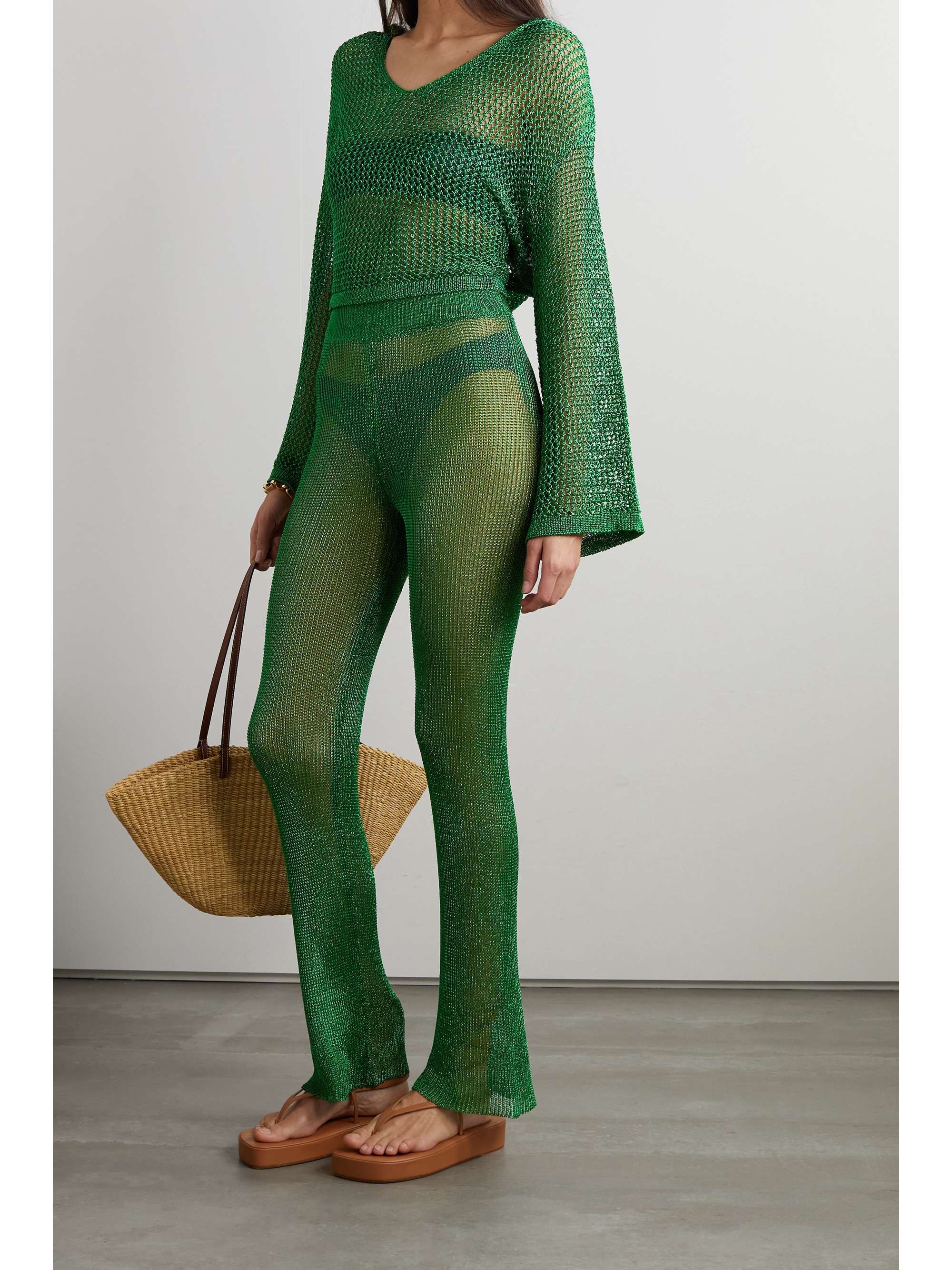 CULT GAIA Catherine open-knit hoodie | NET-A-PORTER