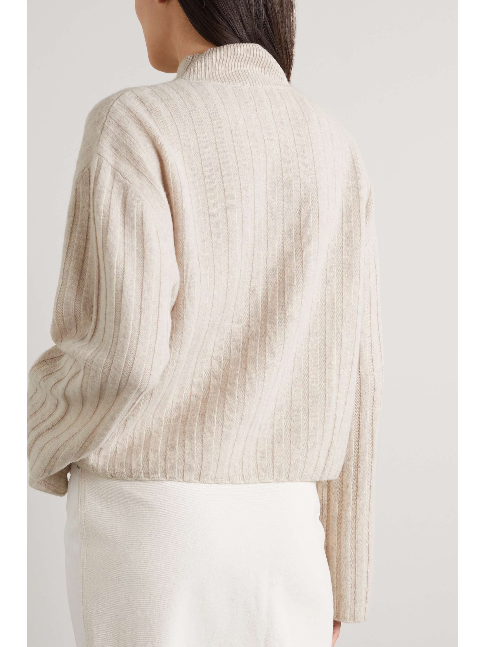 REFORMATION + NET SUSTAIN Marcello ribbed wool turtleneck sweater