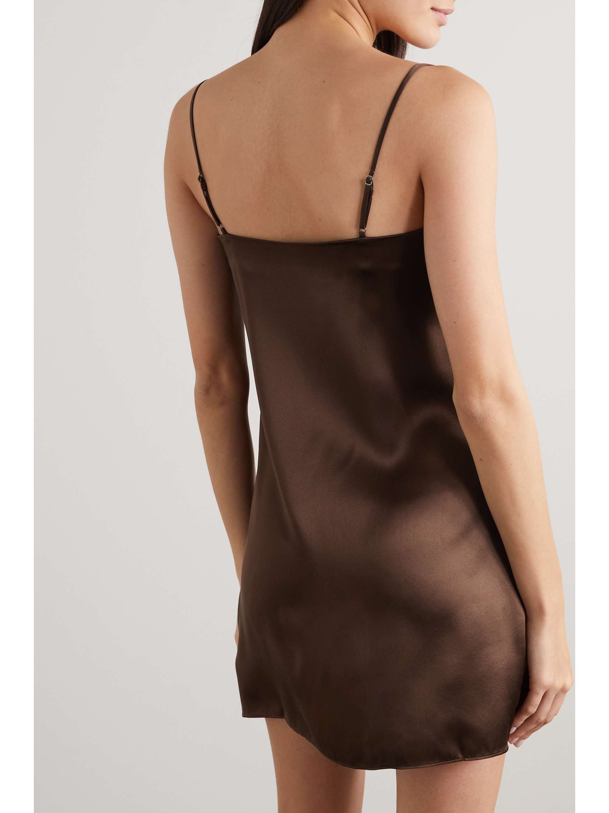 REFORMATION + NET SUSTAIN Larah silk-charmeuse mini dress