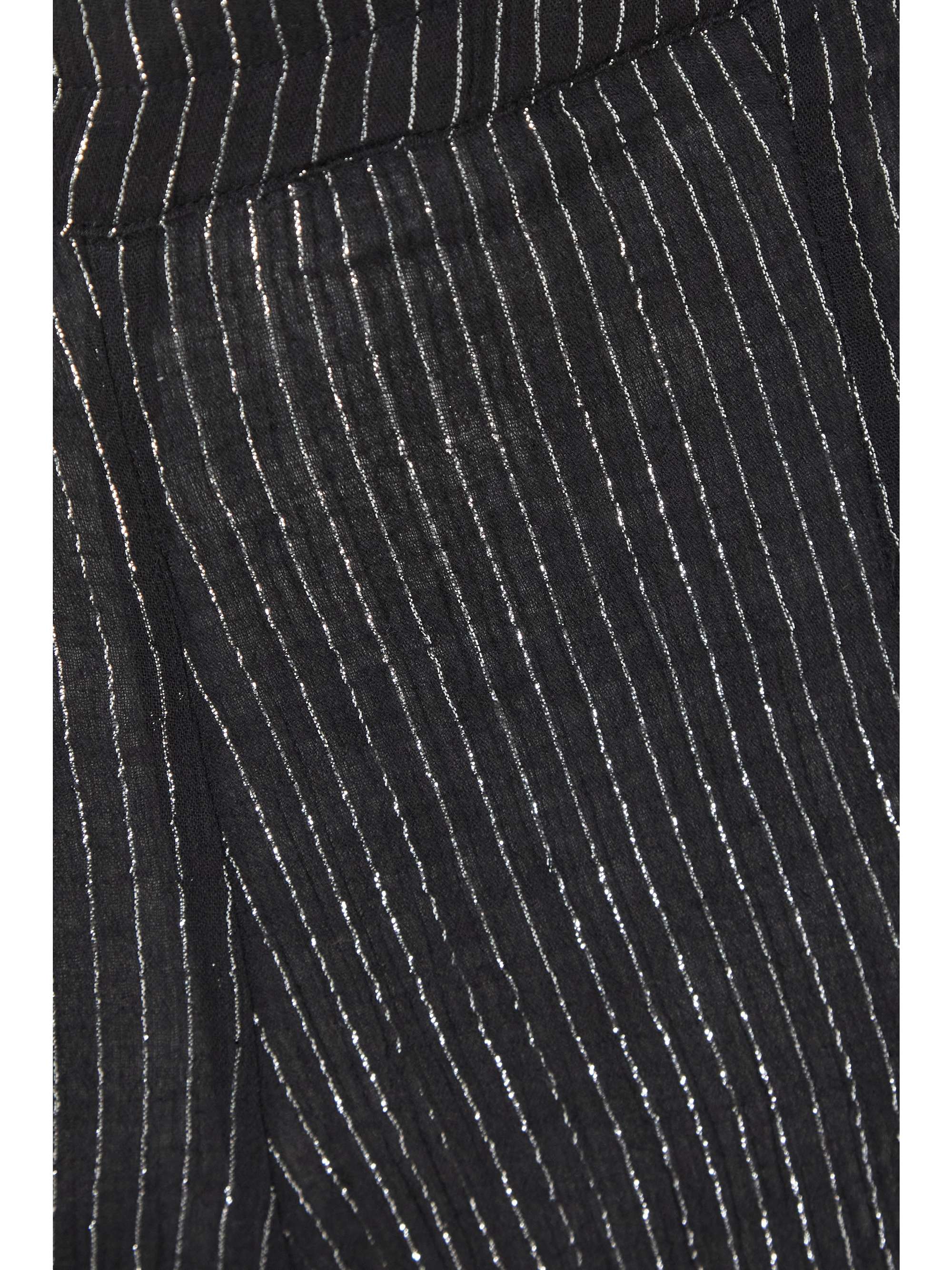 SUZIE KONDI Elira striped metallic cottonblend gauze wideleg pants