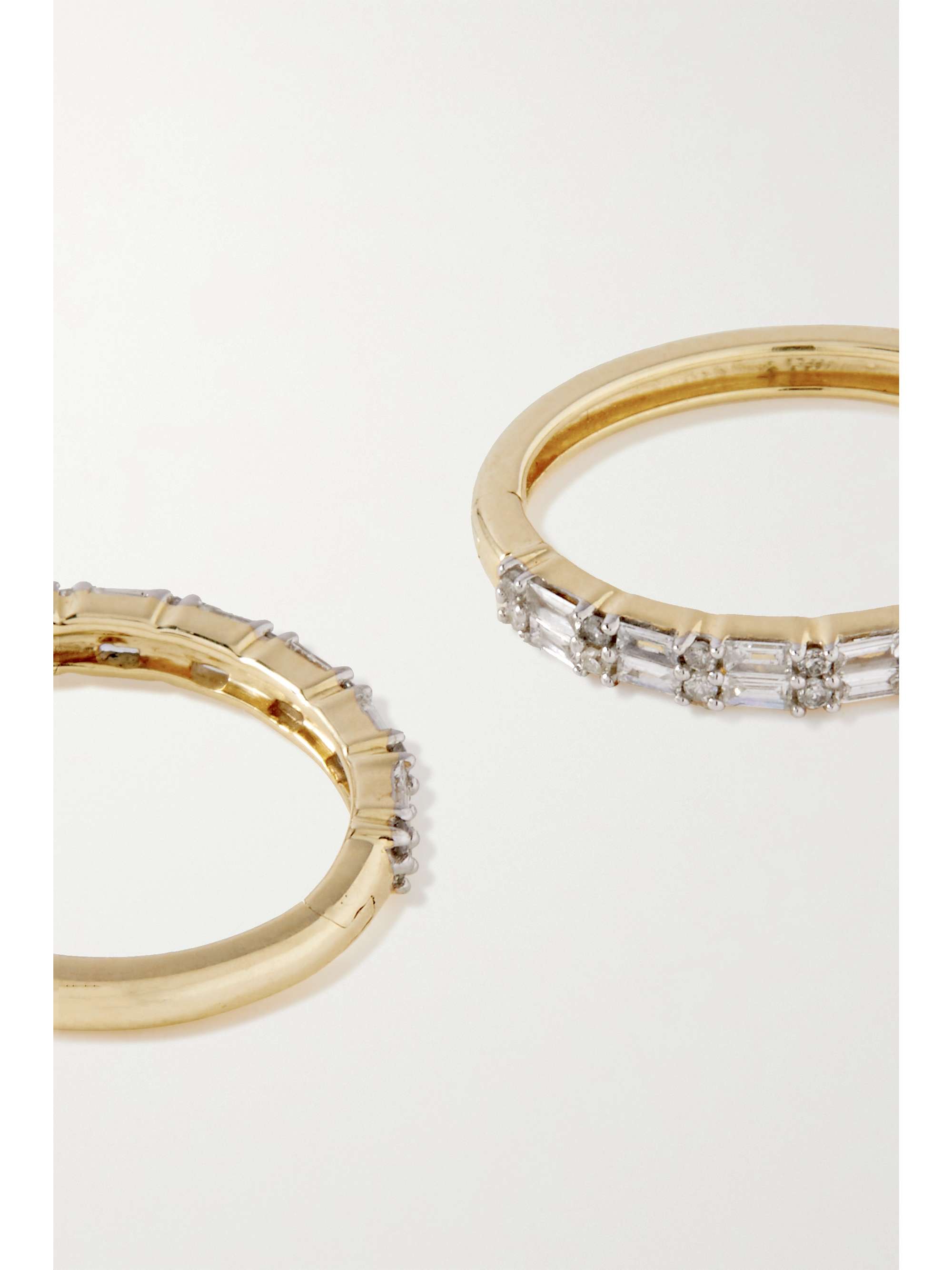 STONE AND STRAND Code gold diamond hoop earrings NETAPORTER