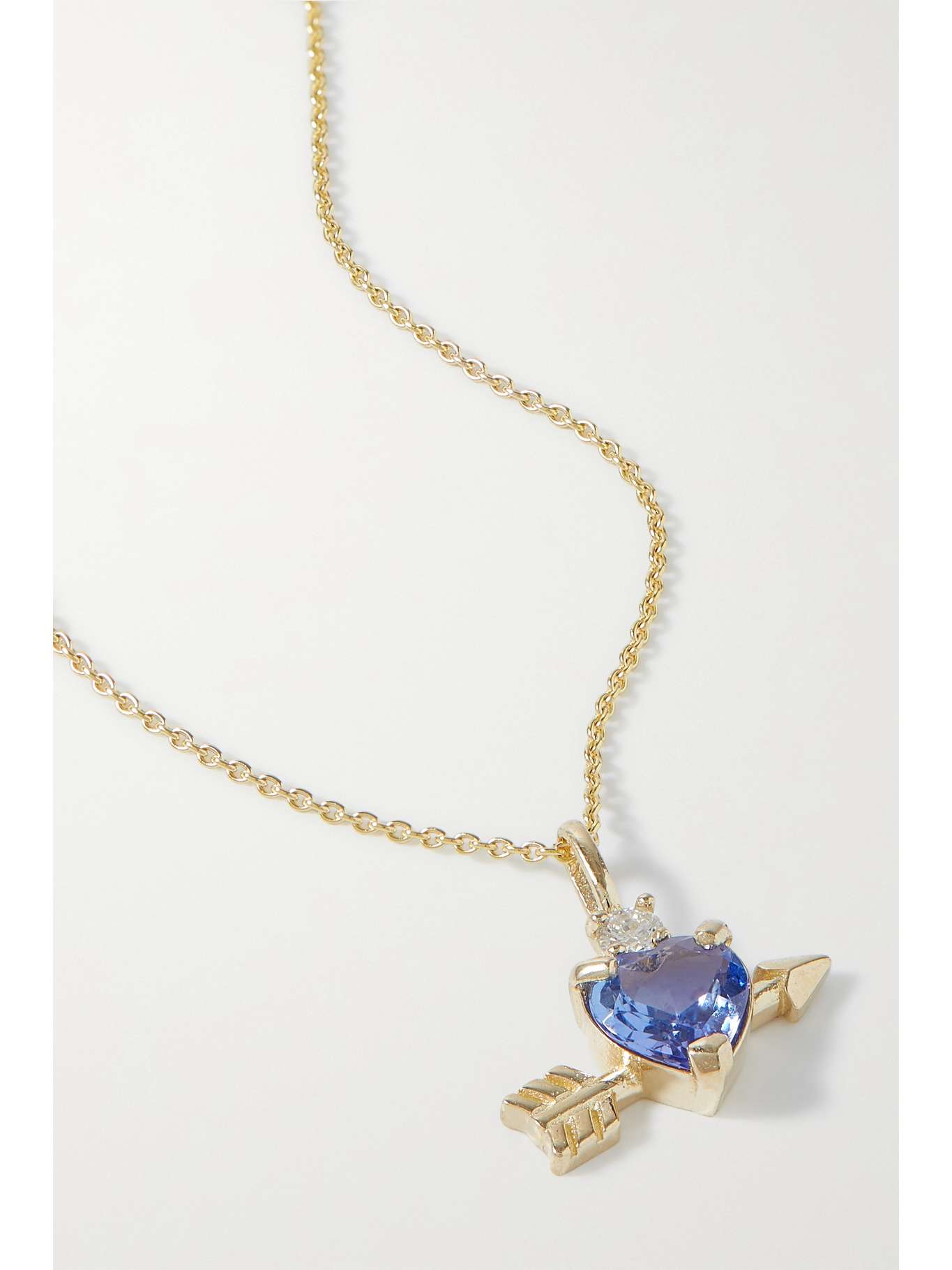 STONE AND STRAND Gold, tanzanite and diamond necklace