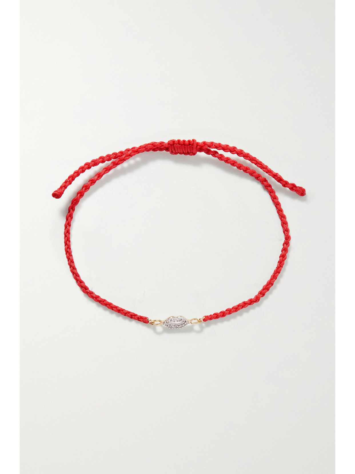 STONE AND STRAND LIPS GOLD, ROPE AND DIAMOND BRACELET