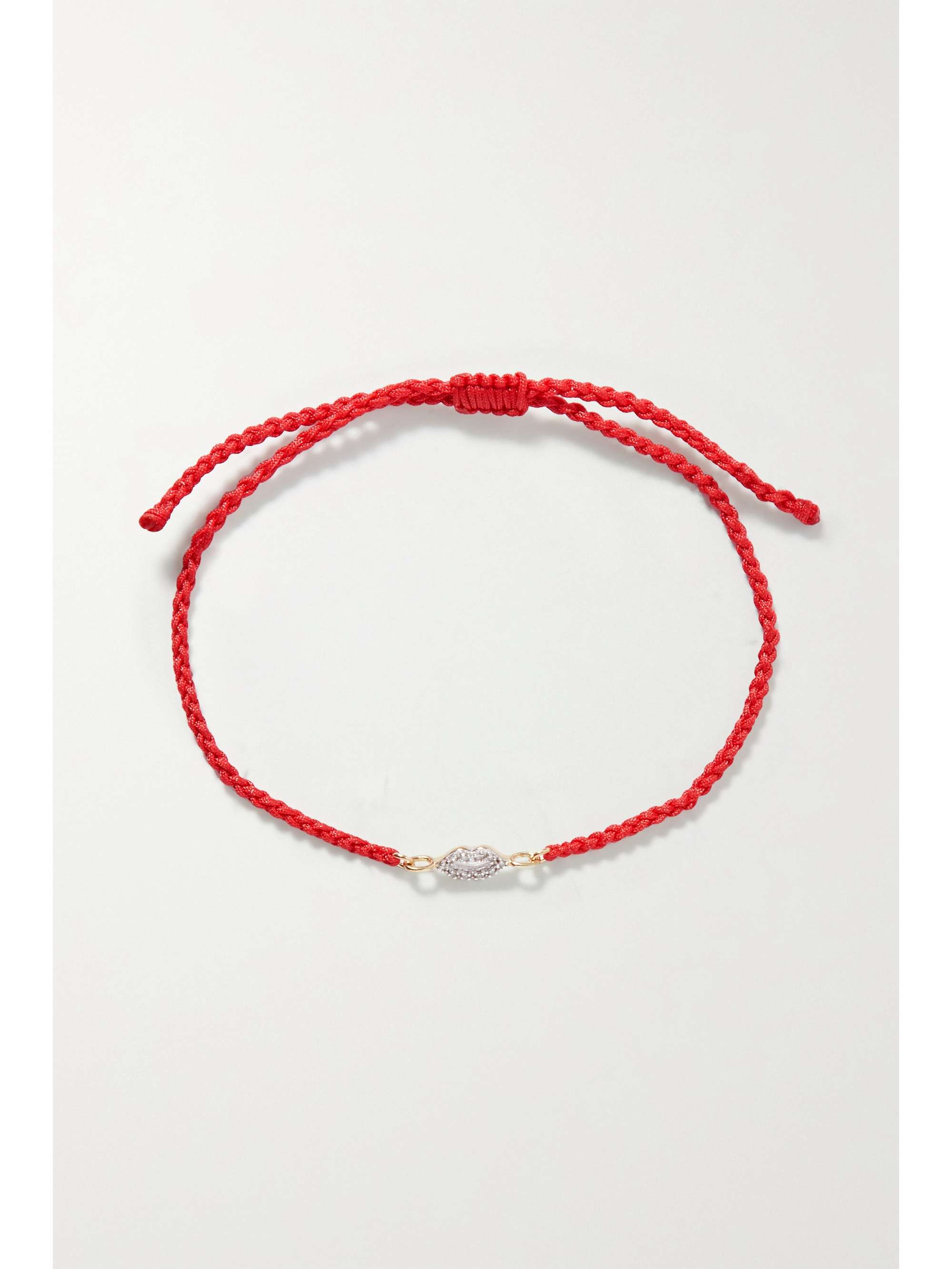 STONE AND STRAND Lips gold, rope and diamond bracelet NETAPORTER