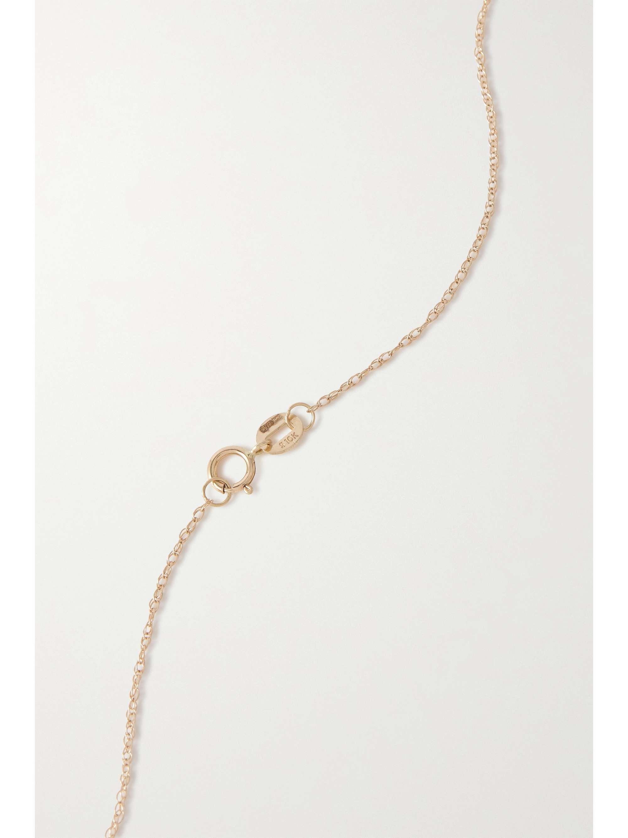 STONE AND STRAND Baby Block gold diamond necklace