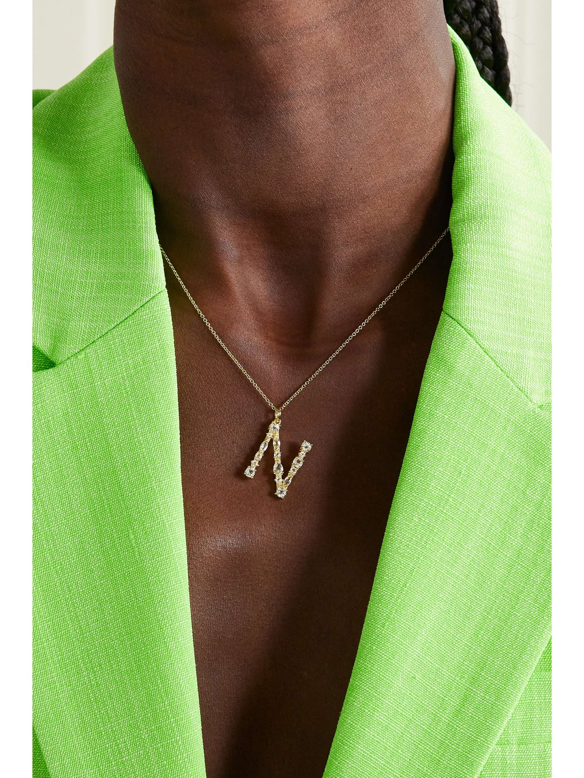 STONE AND STRAND XL Glacier gold topaz necklace
