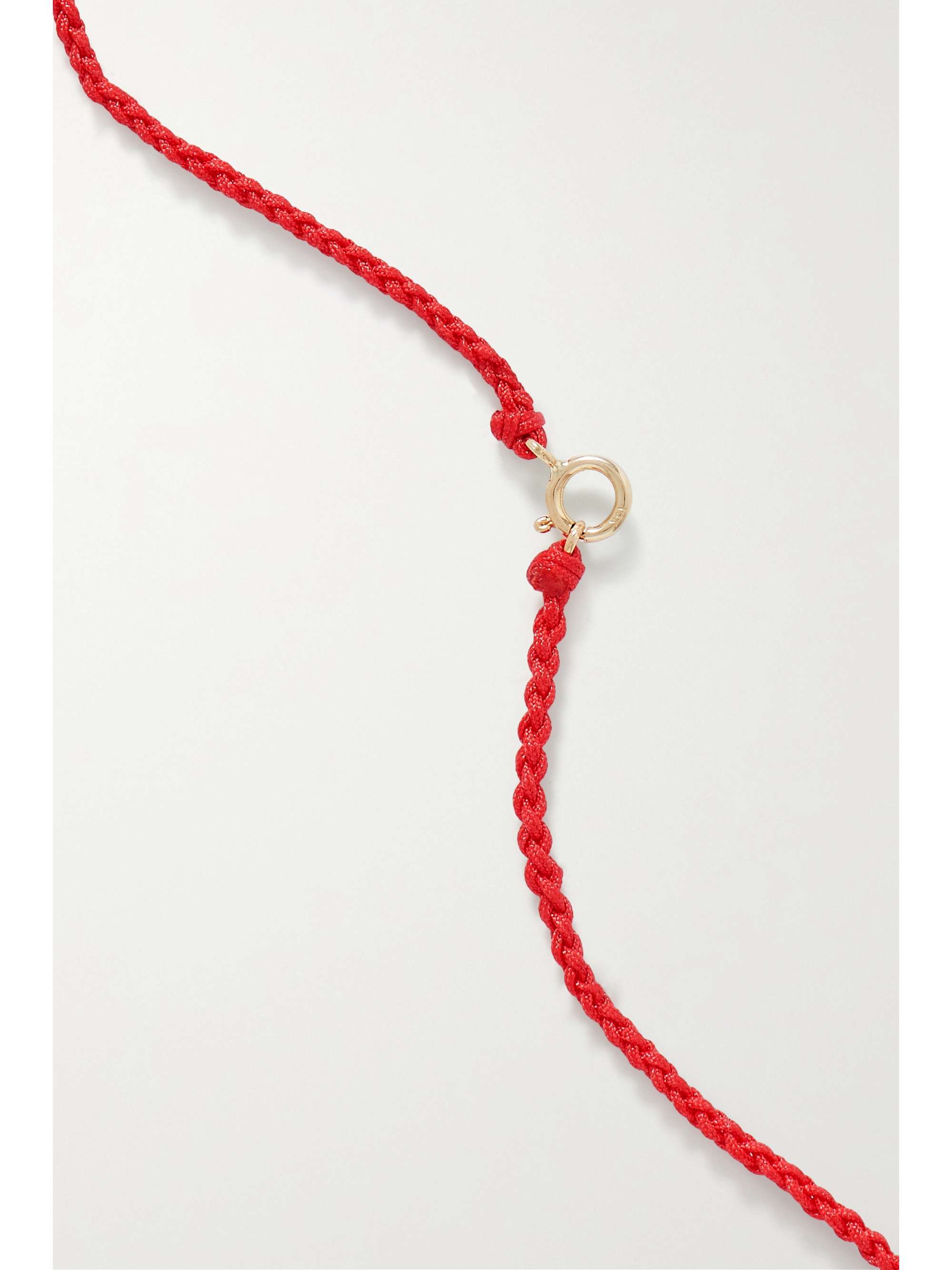 STONE AND STRAND Open Heart gold, rope and diamond necklace