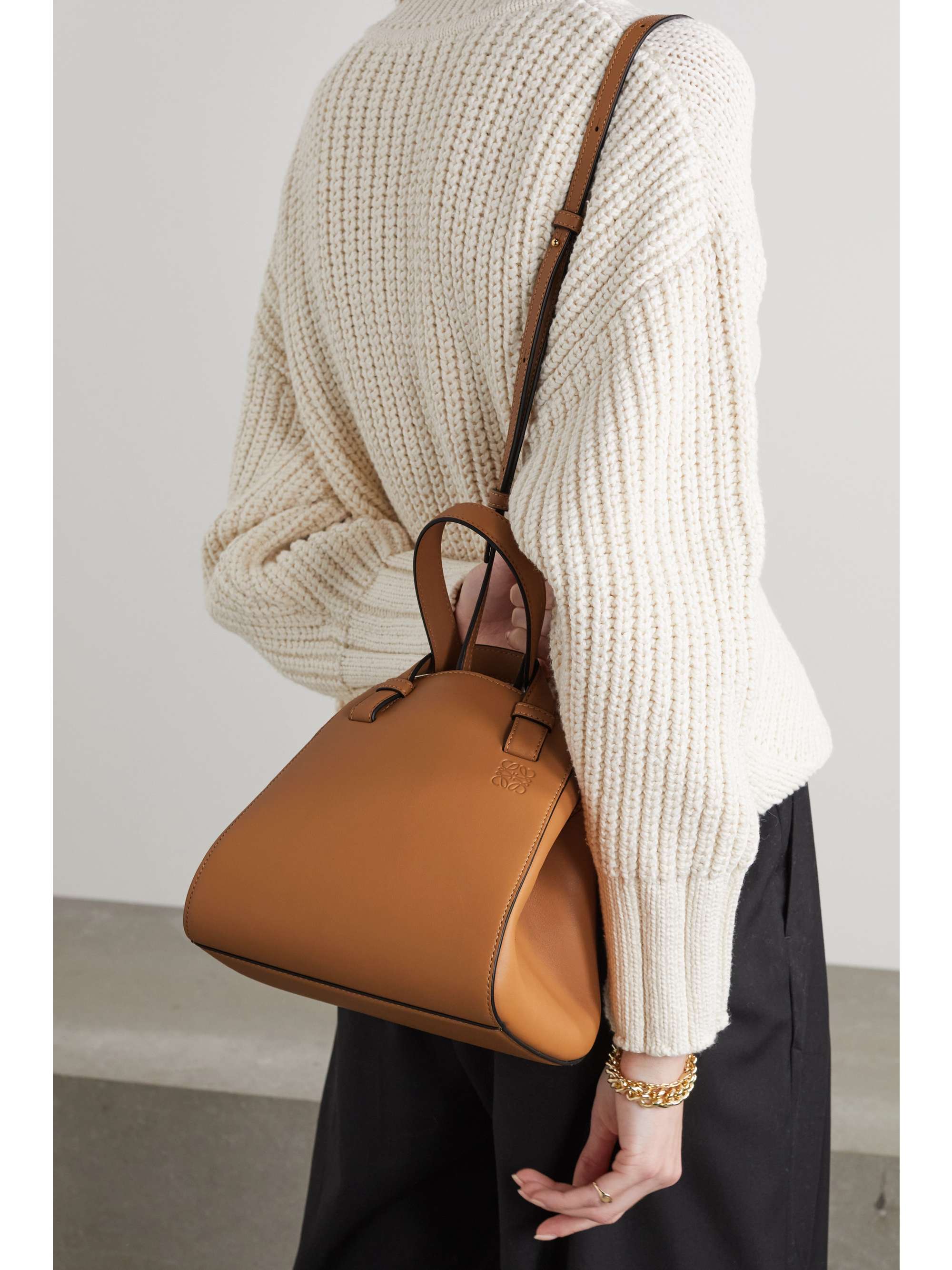 LOEWE Hammock Nugget small leather tote NETAPORTER