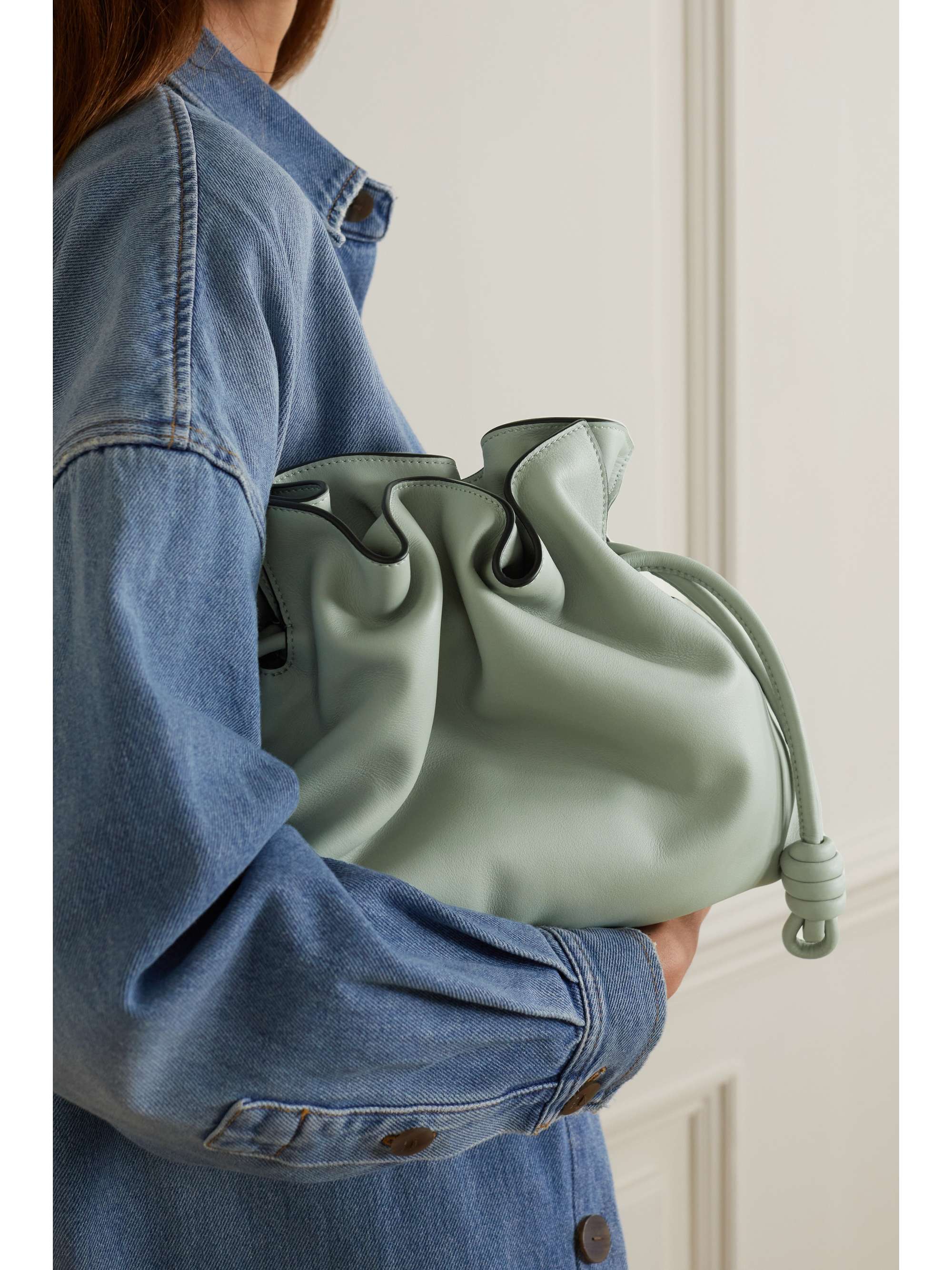 LOEWE Flamenco leather clutch