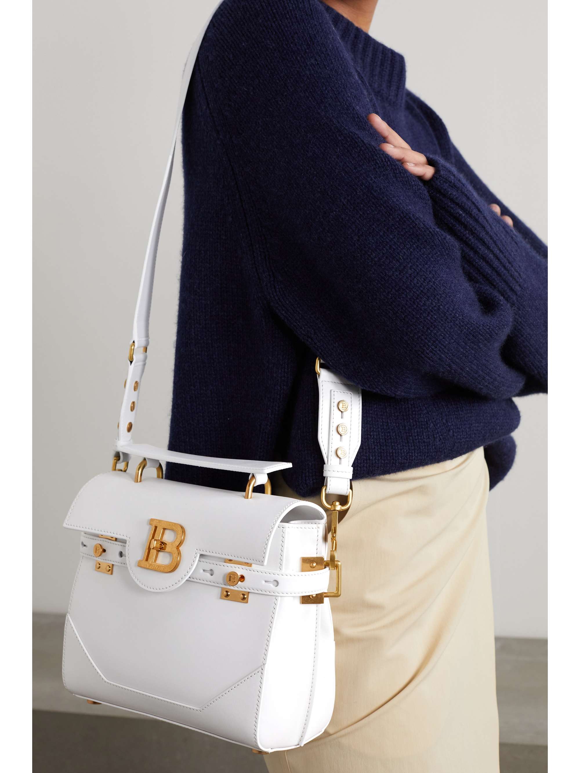 BALMAIN B-Buzz 23 leather shoulder bag