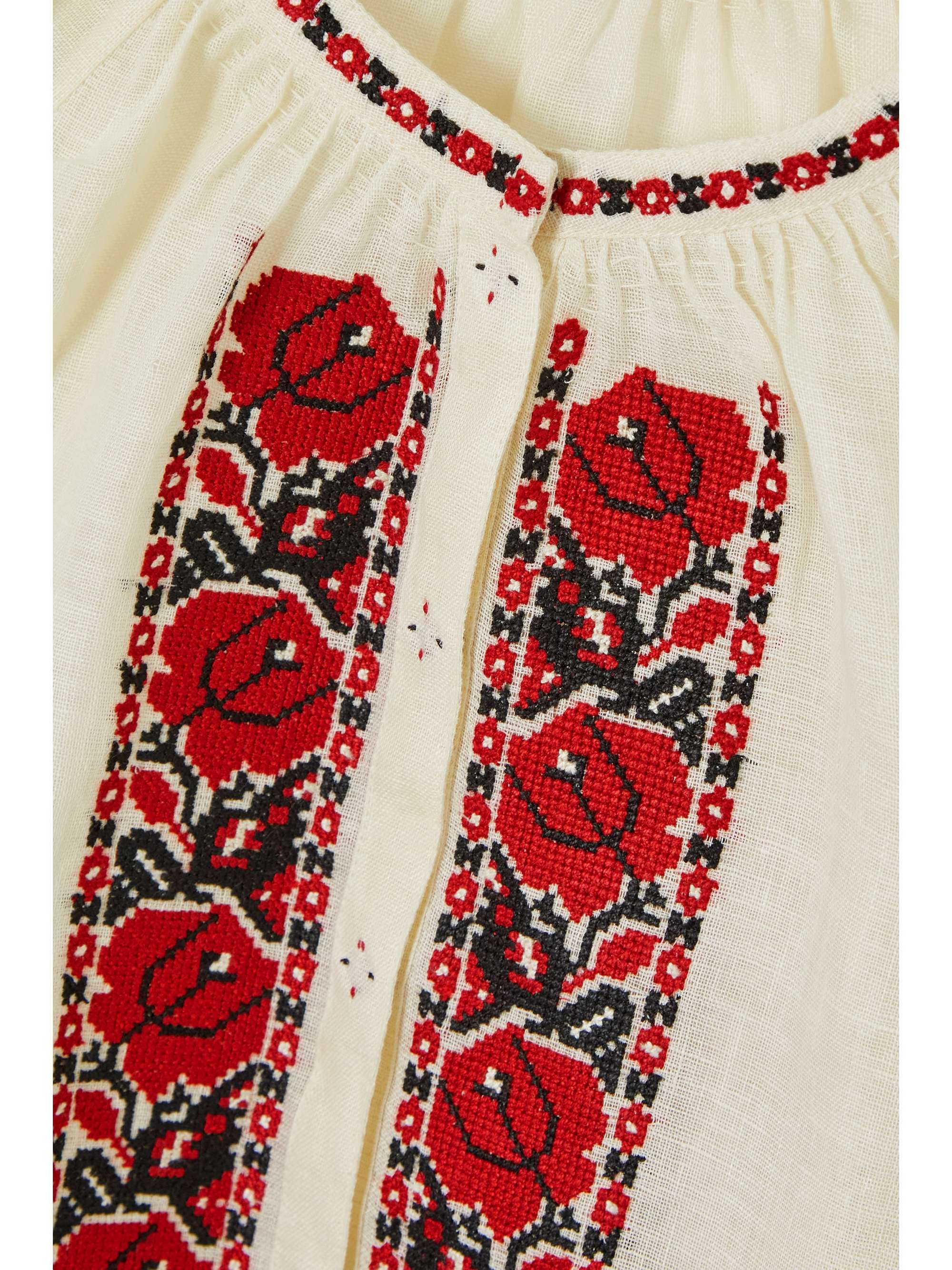 VITA KIN Kristinka embroidered linen blouse