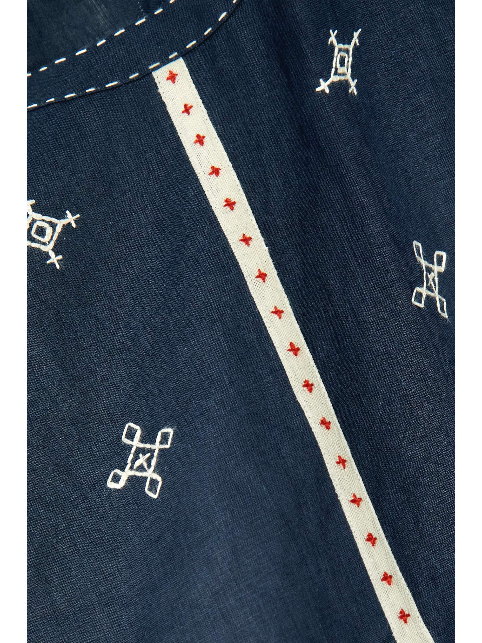 VITA KIN Gera embroidered linen top