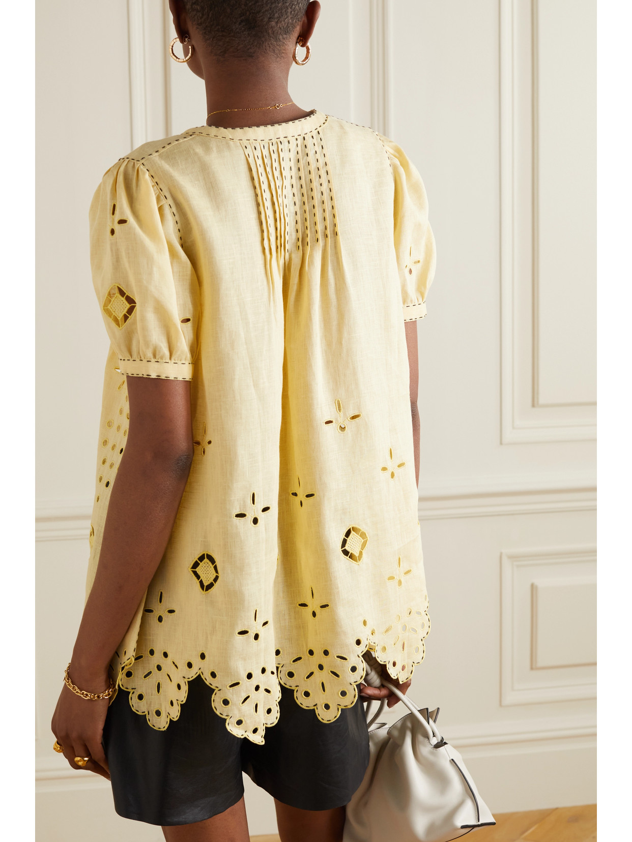 Veronica Embroidered Broderie Anglaise Blouse