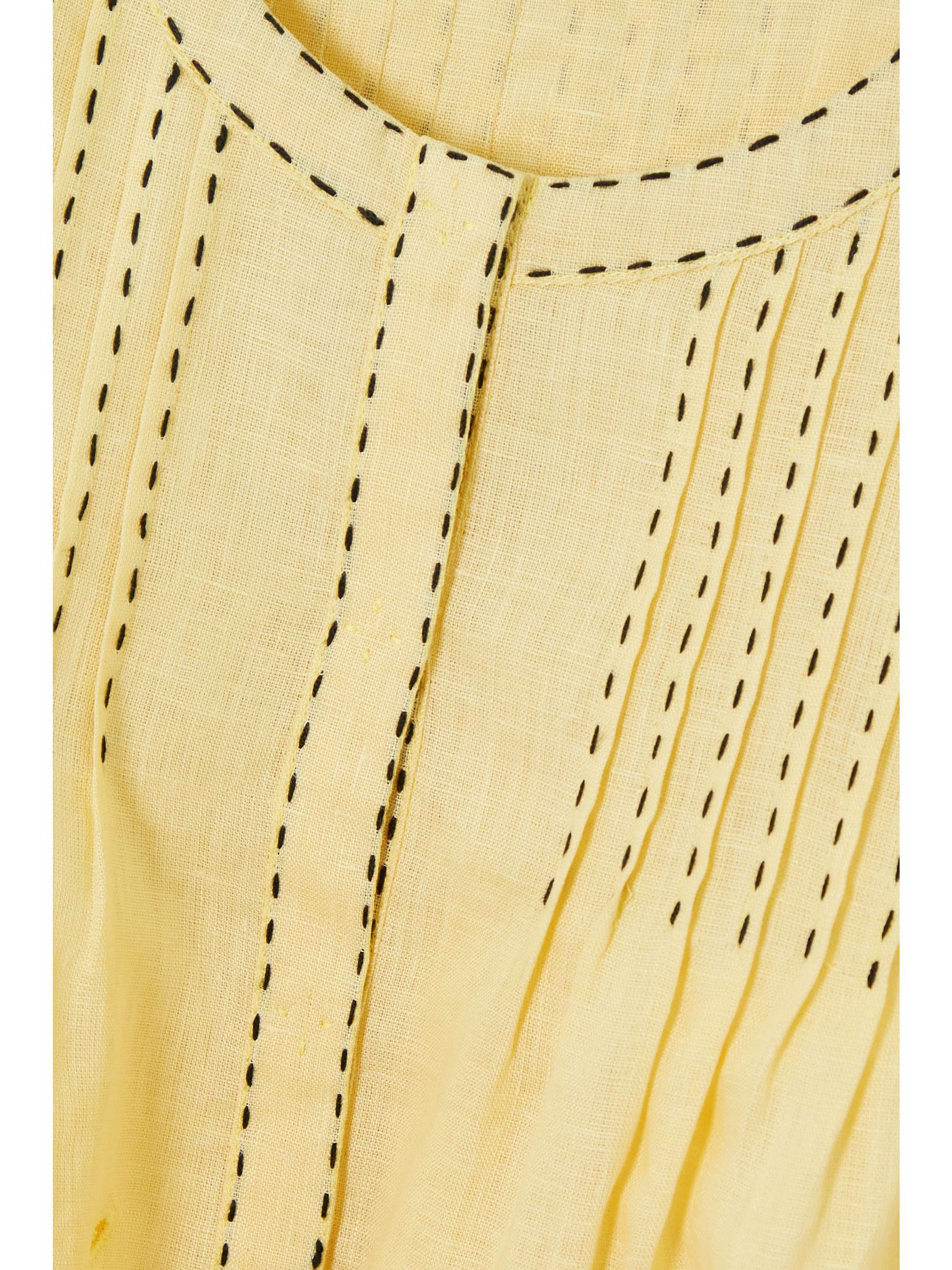 VITA KIN Veronica embroidered broderie anglaise linen blouse