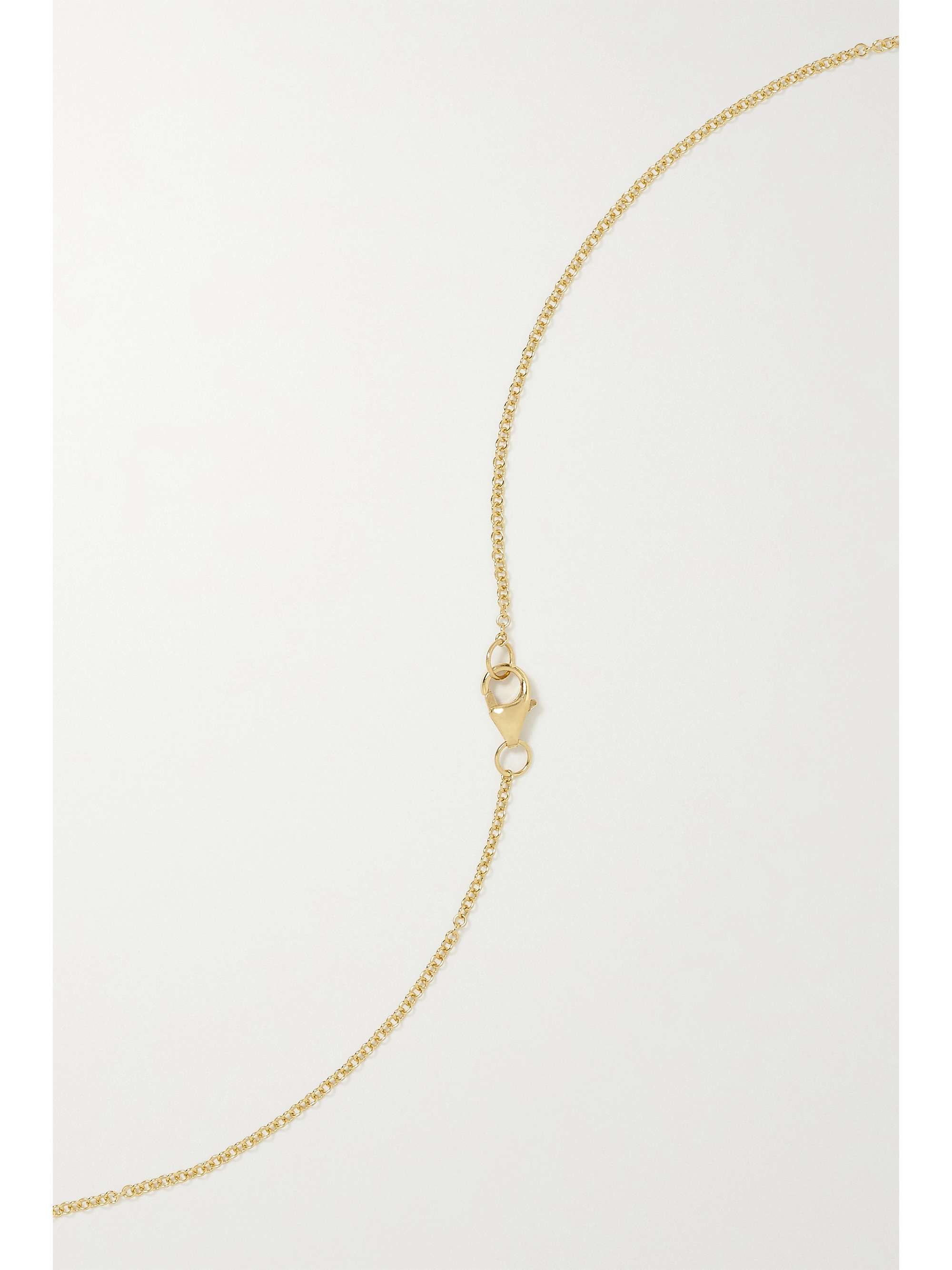 BRENT NEALE Petal medium 18-karat gold, sapphire and emerald necklace