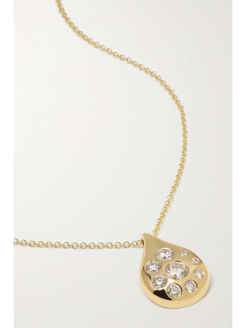 Brent Neale Petal Medium 18-karat Gold Diamond Necklace